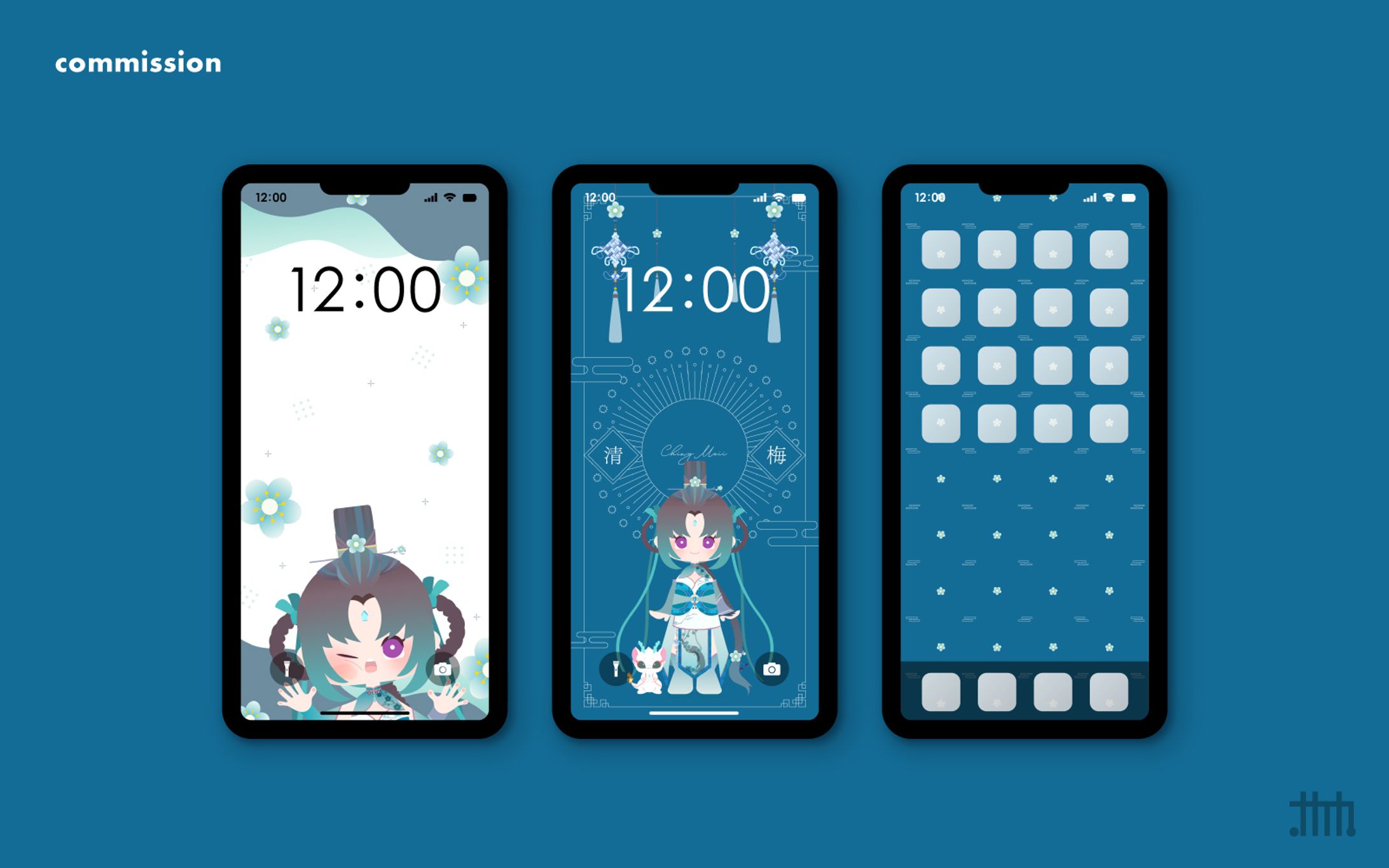【skeb】Vtuberチンメイ様 スマホ壁紙-1