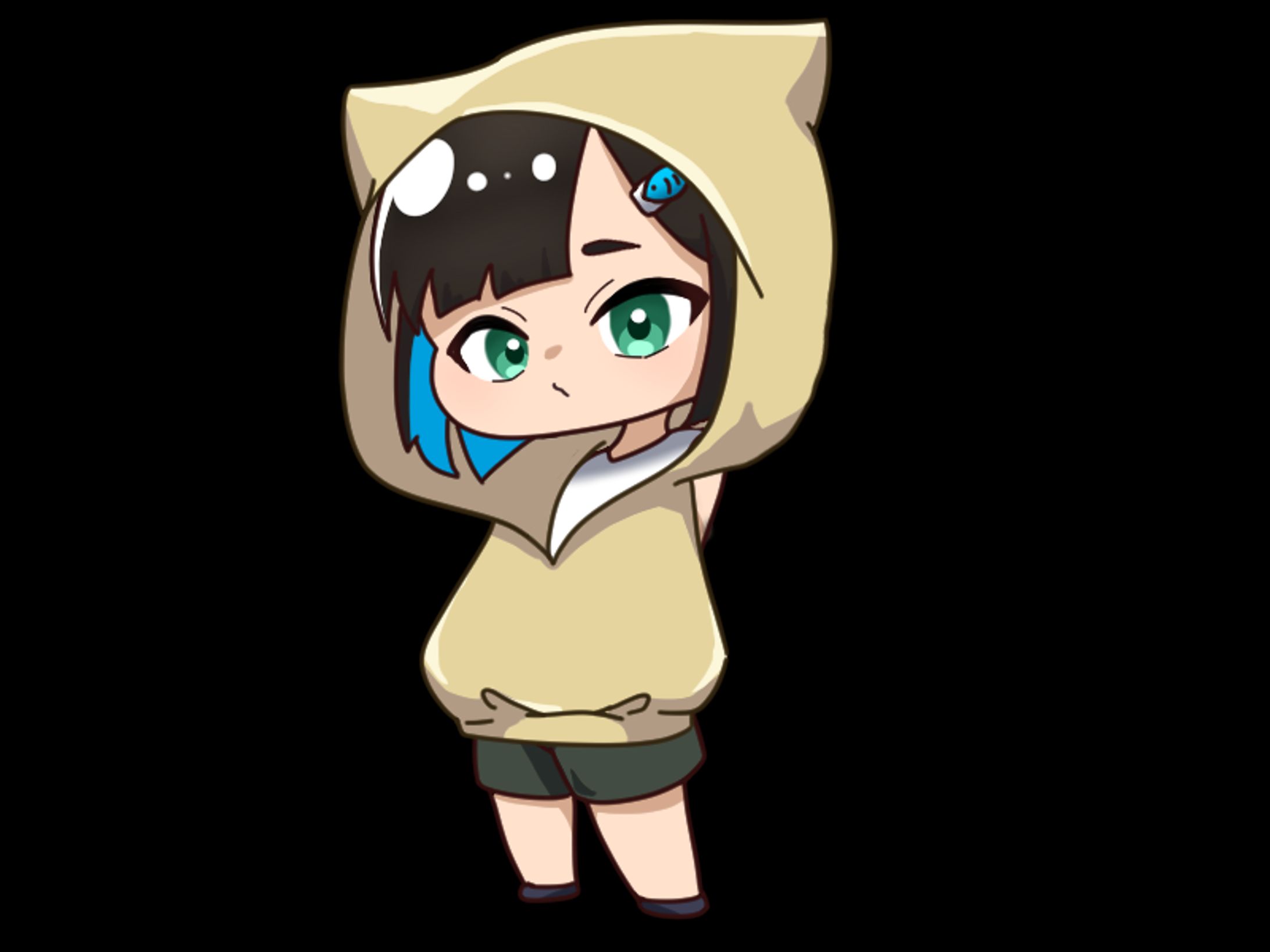 猫耳フードな子-1