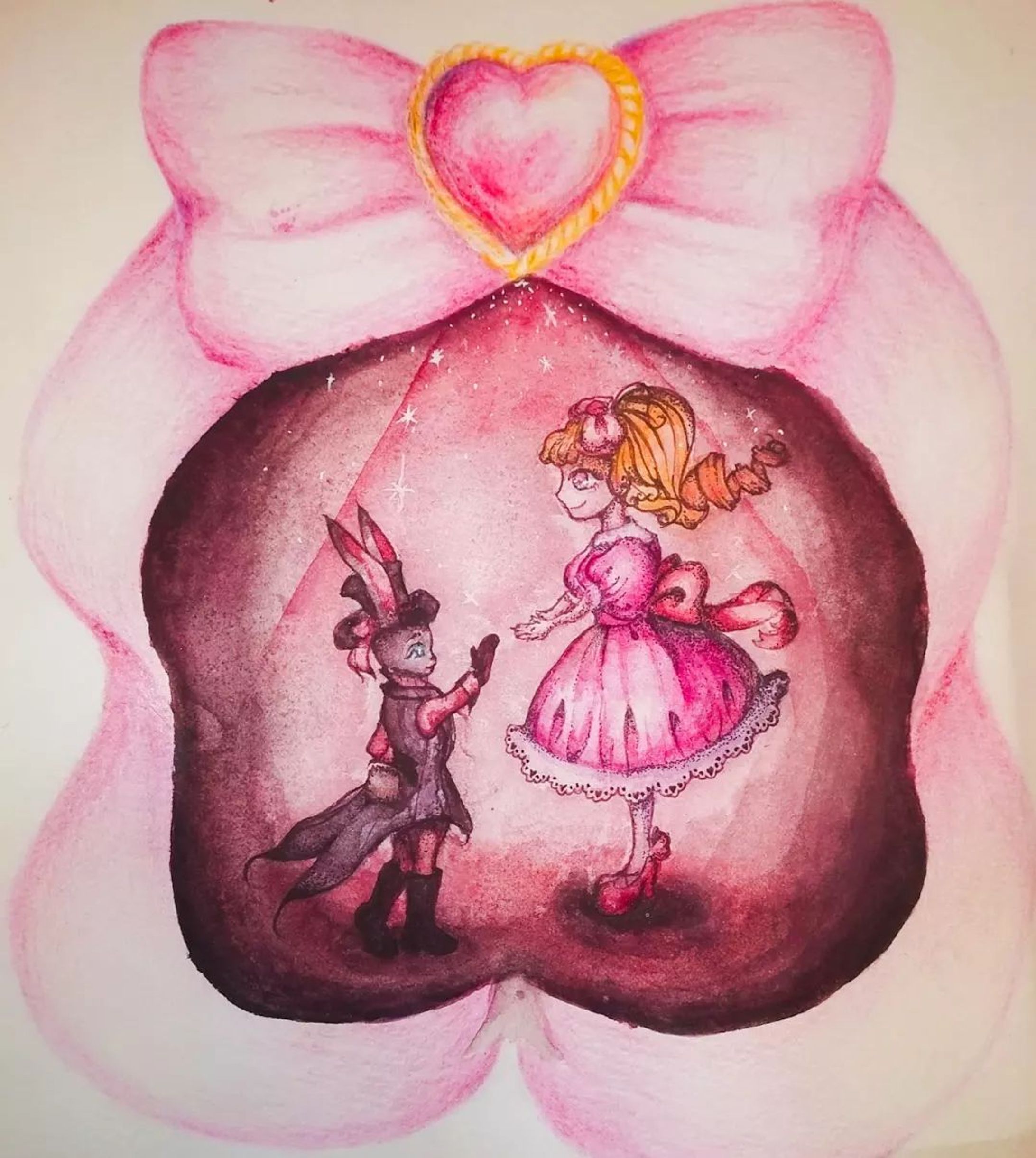 【Sweet nightmare】

#illustration #illust #drawing #art #watercolor #paints #pink #Ribbon #rabbit #イラスト #うさぎ #リボン #ピンク #水彩画アート-1