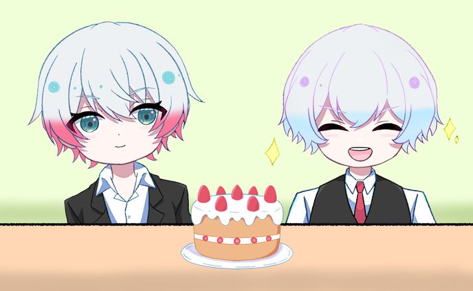 稲荷悪狐＆ろき 様　誕生日イラスト