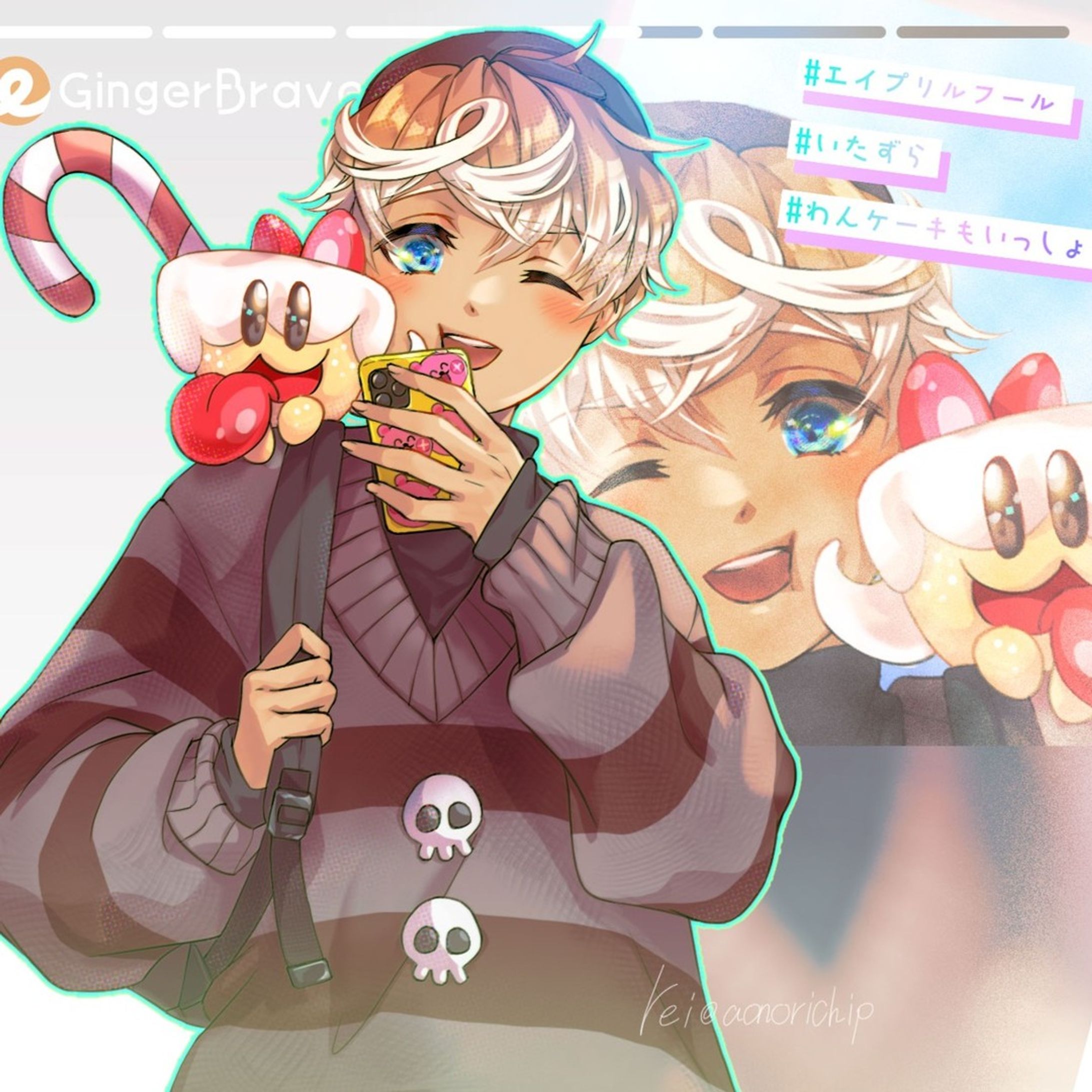 エイプリルフールイベント楽しかったよ～🥰ピープルズチョイス賞おめでとうございます！
#クッキーランキングダム
#勇敢なクッキー
#クッキーランキングダムファンアート 
#クッキーランキングダムイラスト-1