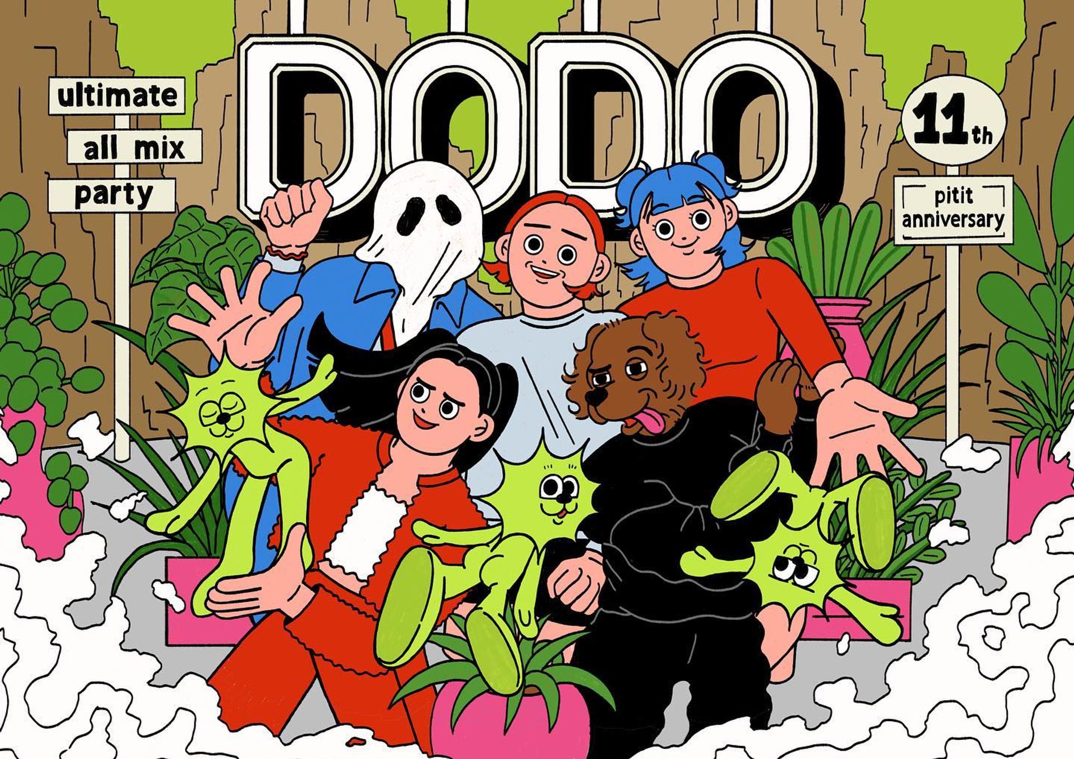 cafe DODO (@cafe_dodo )さんの11周年パーティのメインビジュアルを描かせていただきました！！
去年は展示もさせてもらって、本当に感謝しかないです！☺︎

6月22日から、
前の展示でご一緒した、
水沢さん(@mzswsoap )と、つかささん(@tsukasa_shimada )が展示をするみたいです✨

#cafedodo#instaart #illustration #art#illustrationartists #illustrationprocess #instagood#illustrations #design#colorful #dog#犬 #イラストレーション #イラスト#カラフル#いらすとぐらむ #いらすと-1