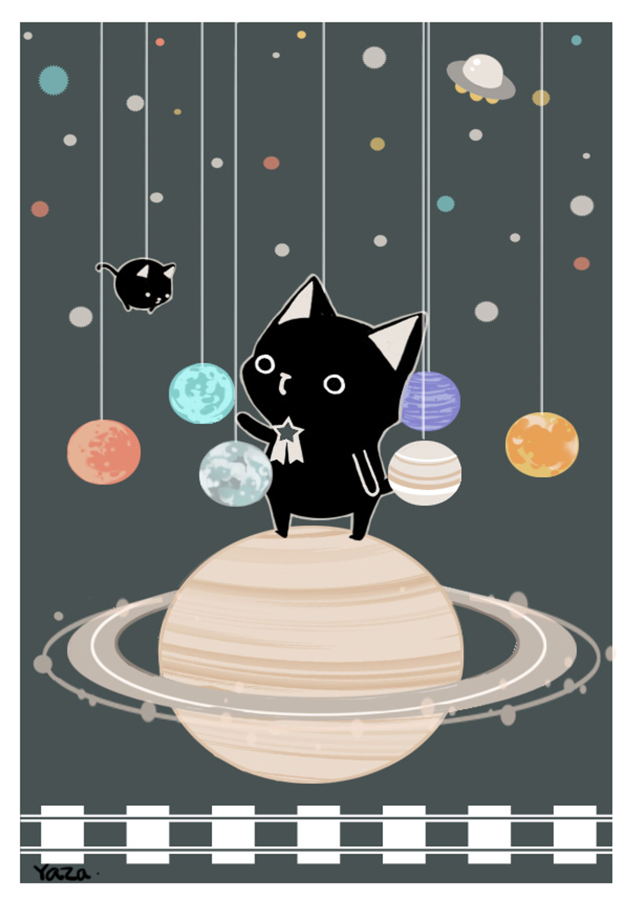 黒猫nyaの惑星飾り-1