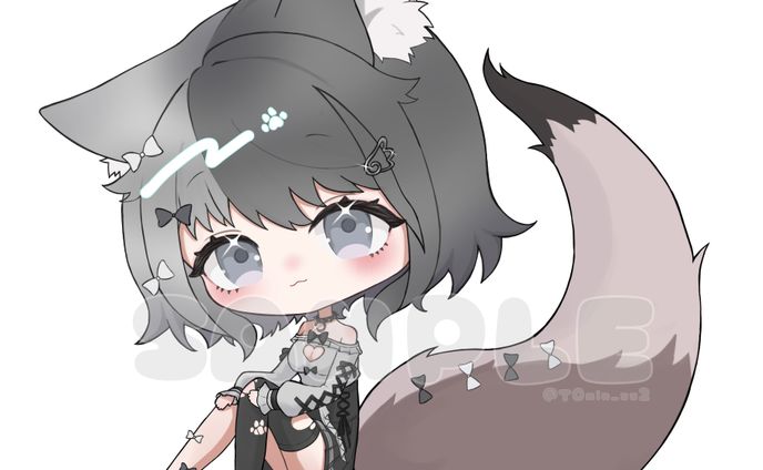 【お仕事】羽地がう 様 グッズ用デフォルメイラスト