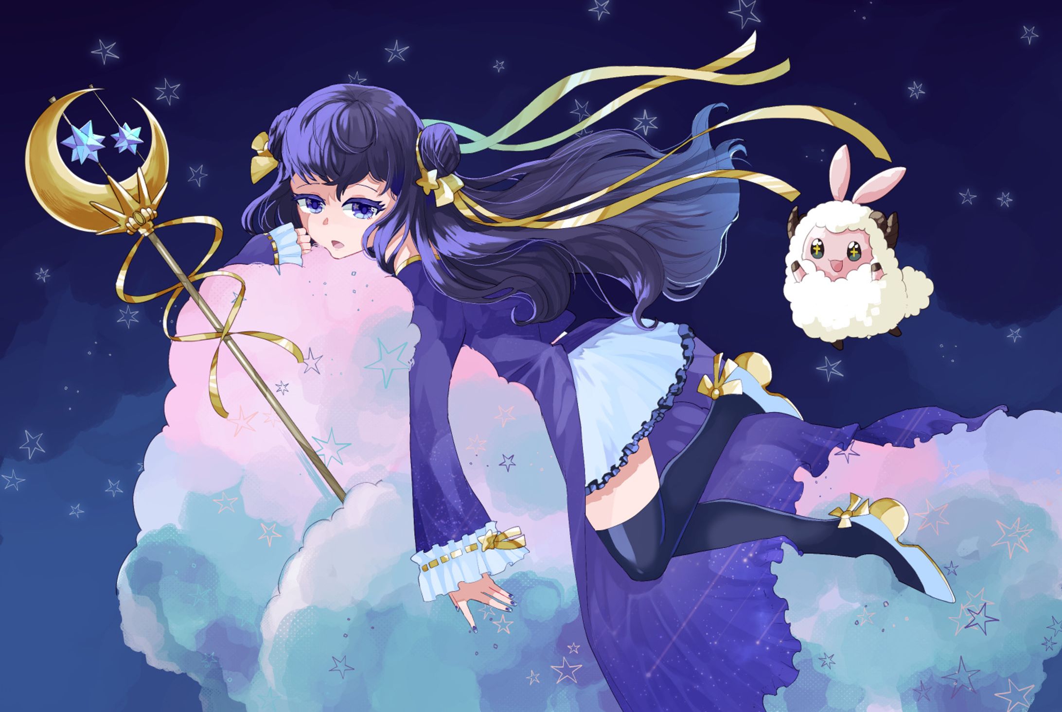 一枚絵(魔法少女)-1