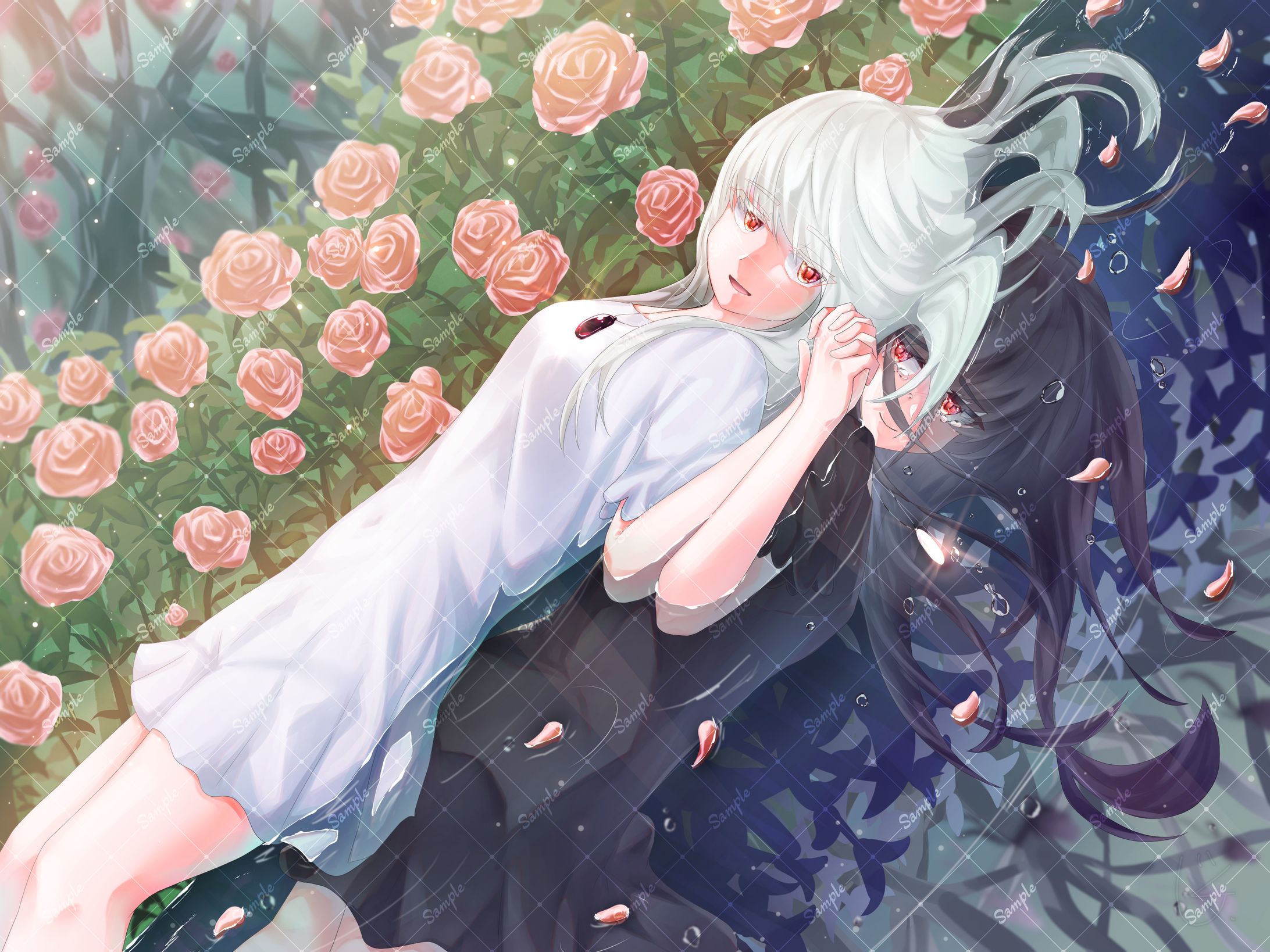 【一枚絵】人物2人＋背景-1