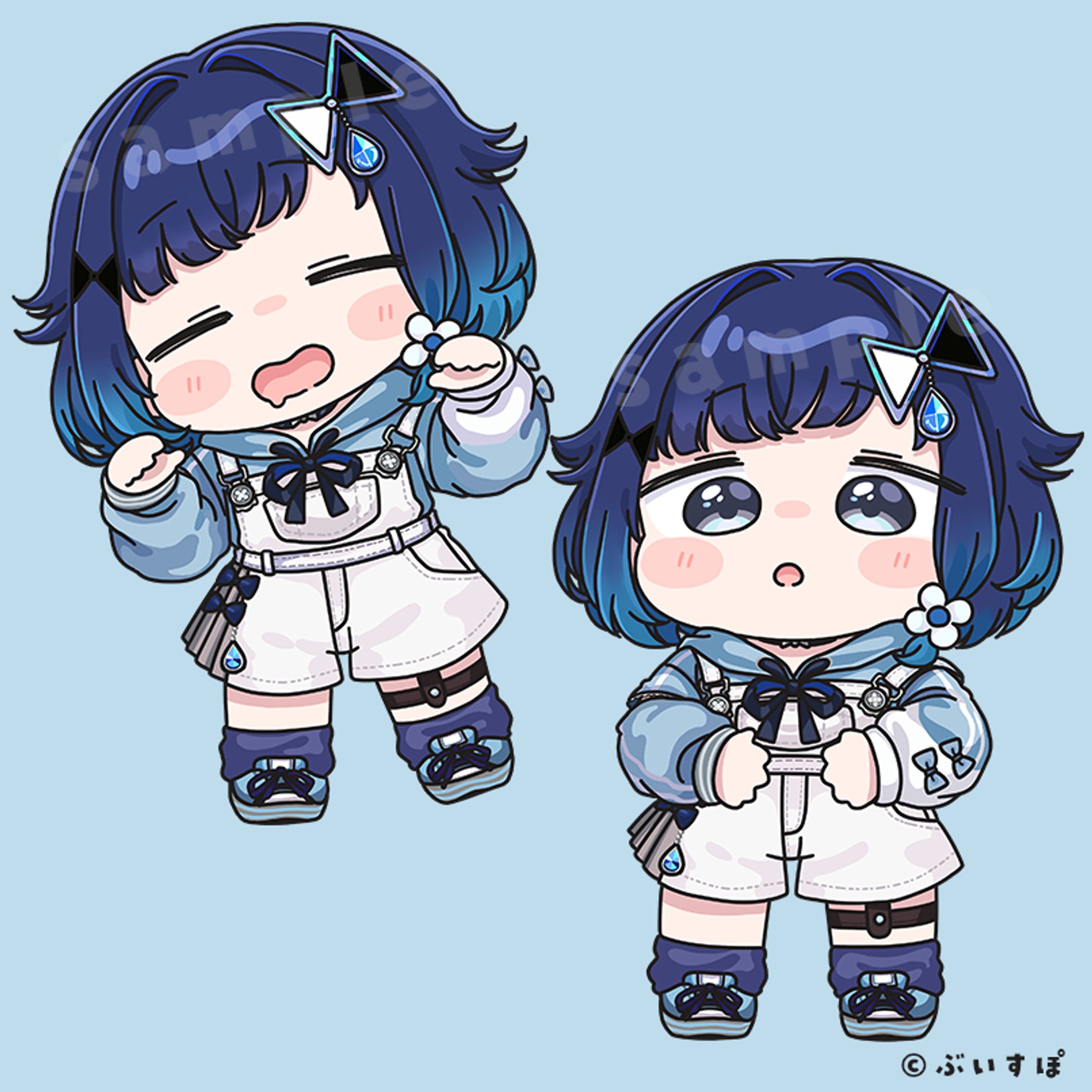 ぶいすぽっ！　紡木こかげ様　1周年記念グッズ　ステッカーイラスト-1