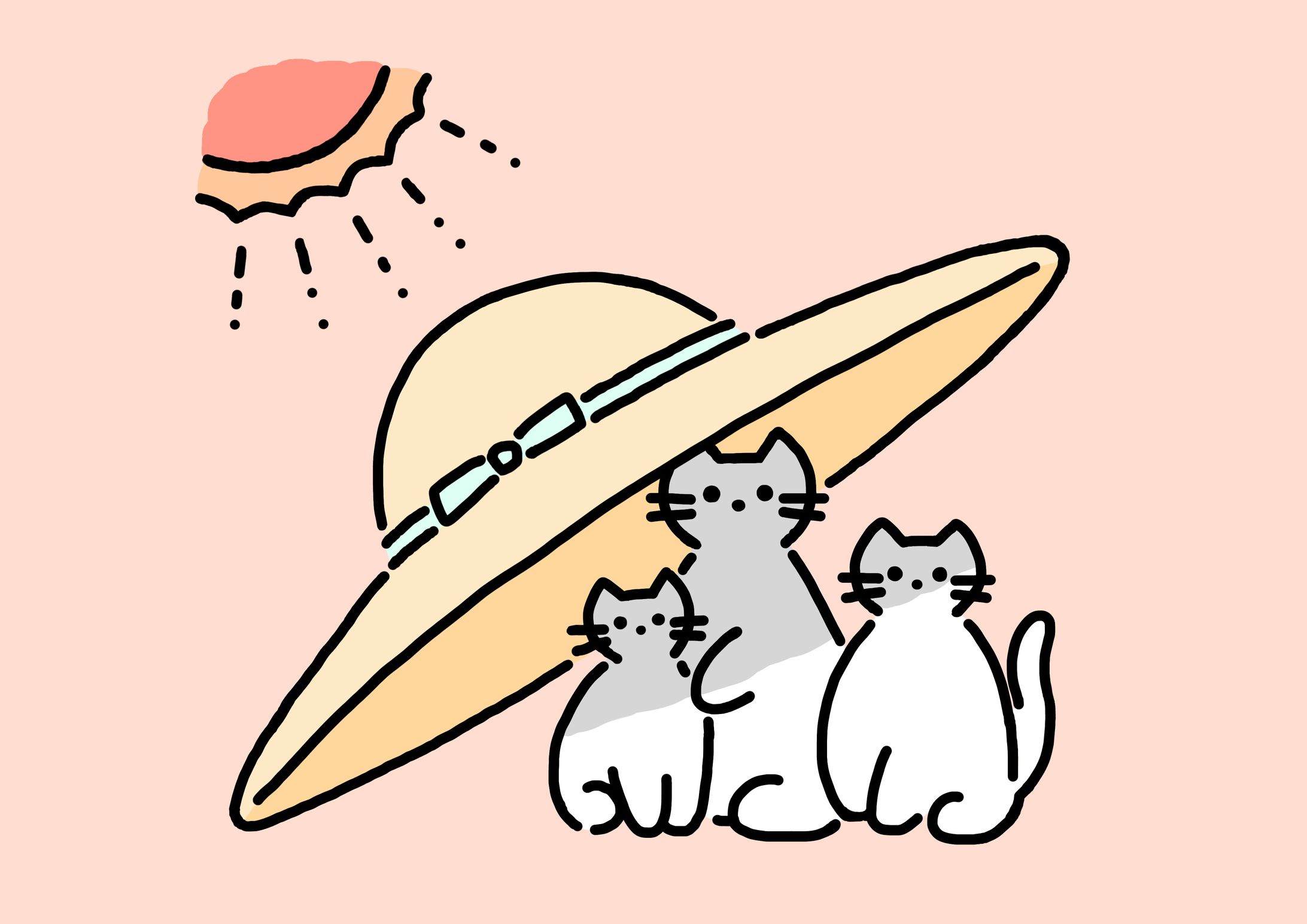 涼しげカラーのねこ-1