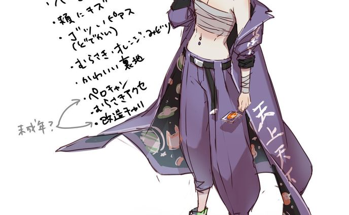 キャラデザ、illust