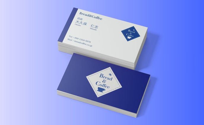 カフェ店舗のLOGO・名刺(横版)を作成しました