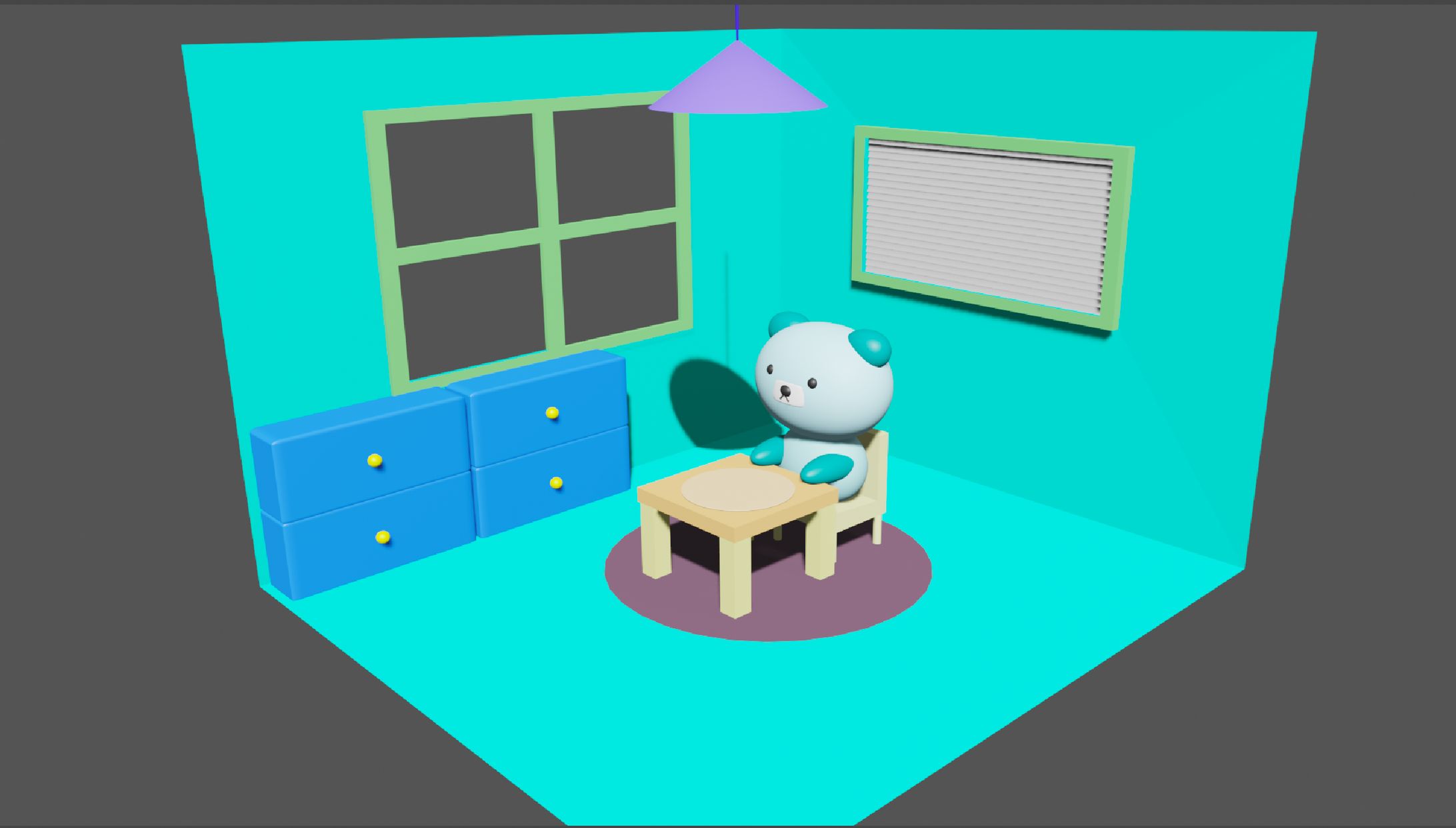 【blender】クマと部屋-1
