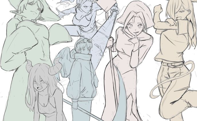 ラフや漫画作画