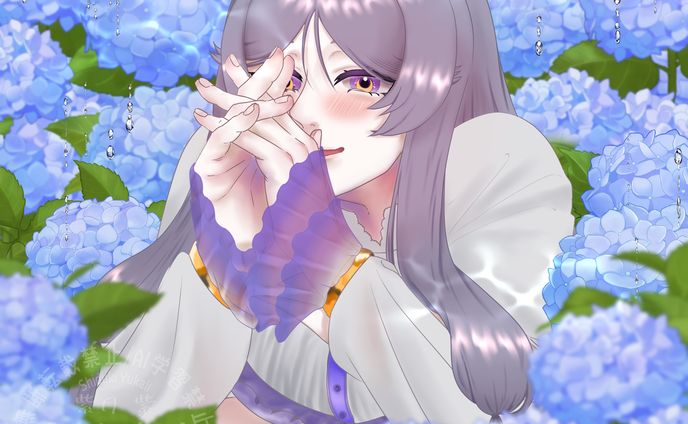 紫月紫 紫陽花イラスト
