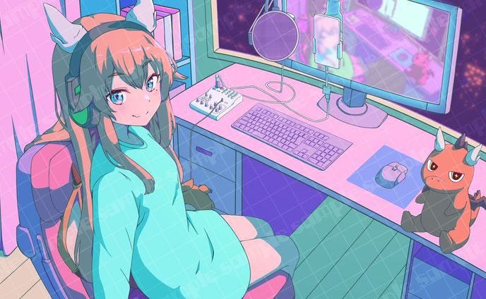 webライティング、配信部屋