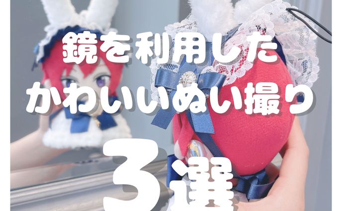 鏡を利用したかわいいぬい撮り3選