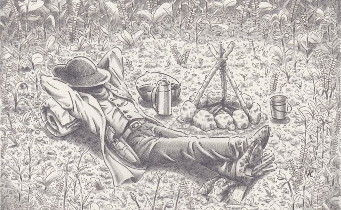 彼の荒野 野営