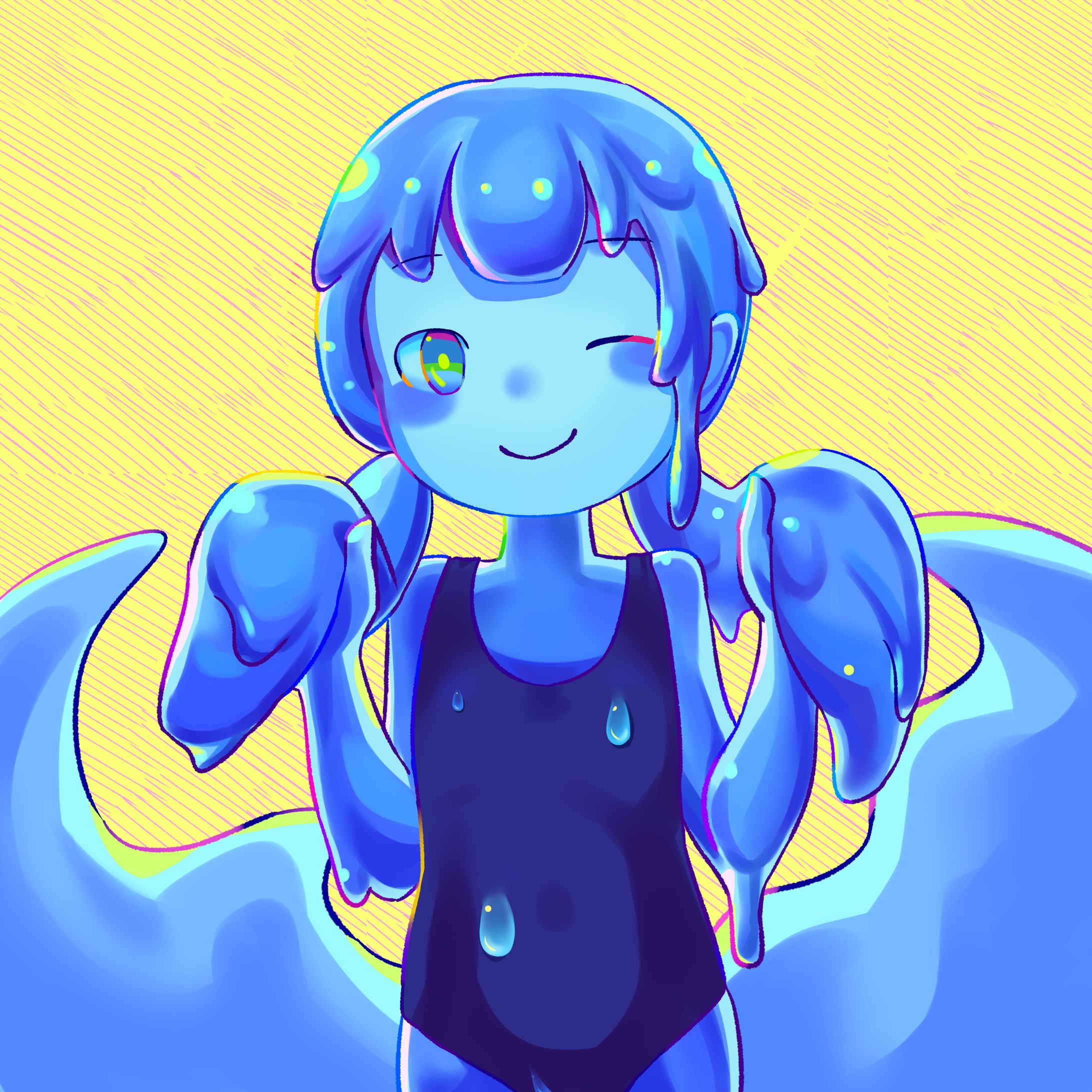 スク水スライム娘-1