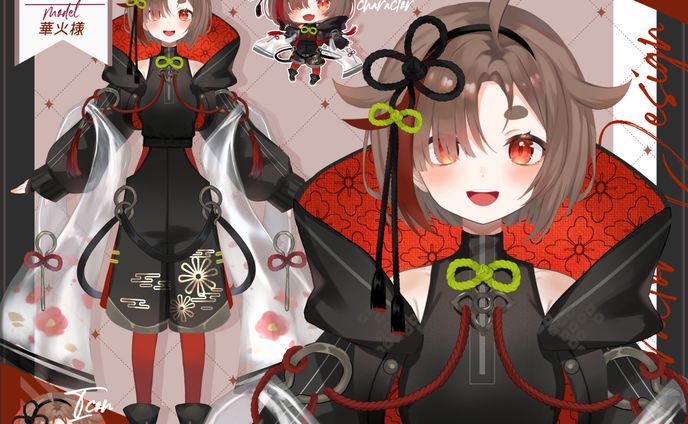 Live2D用VTuber立ち絵　ご依頼実績