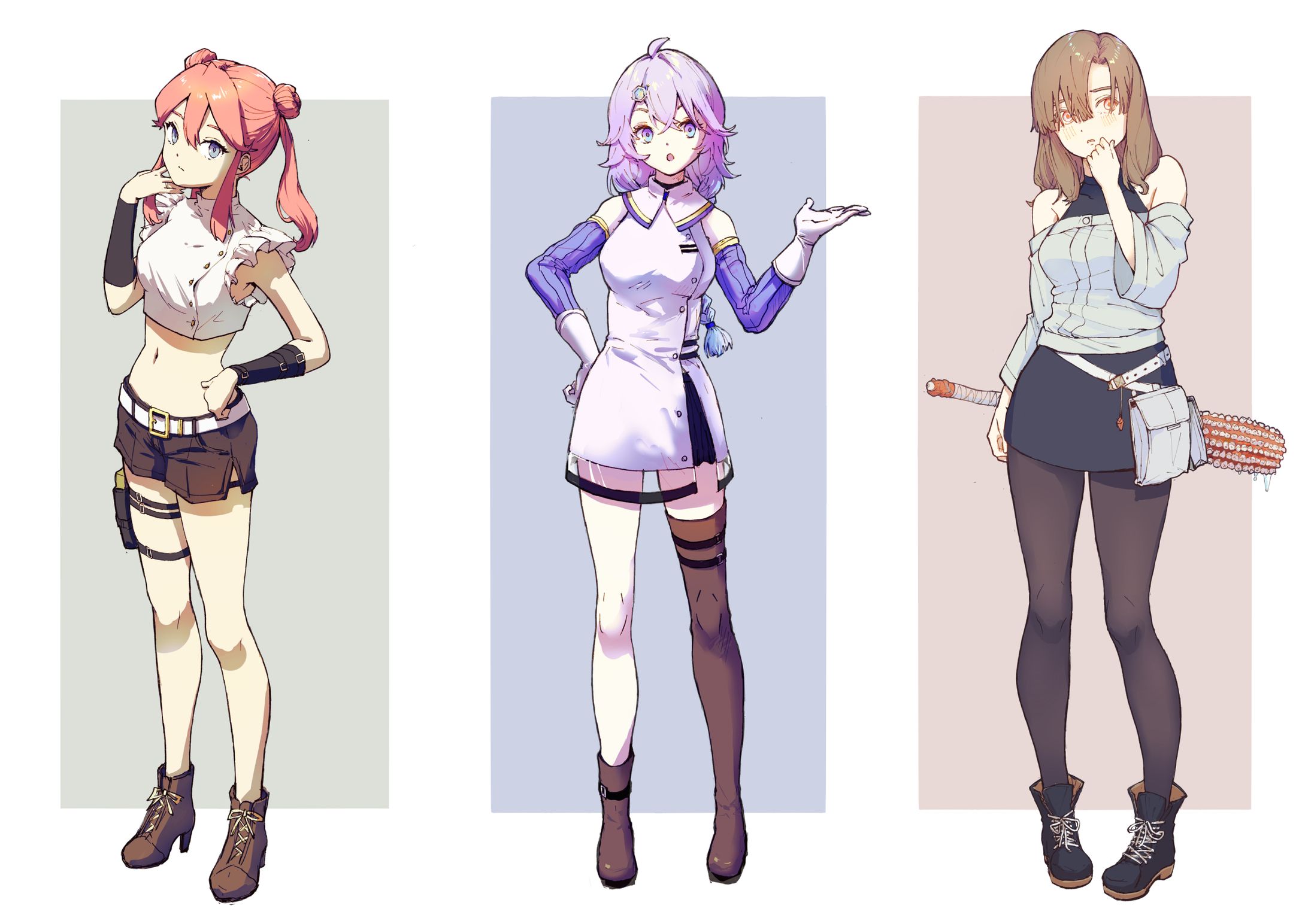 キャラクター立ち絵 ＋ 線画-1