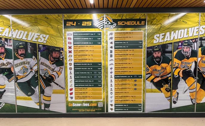 Hockey Schedule Wall 2024-2025