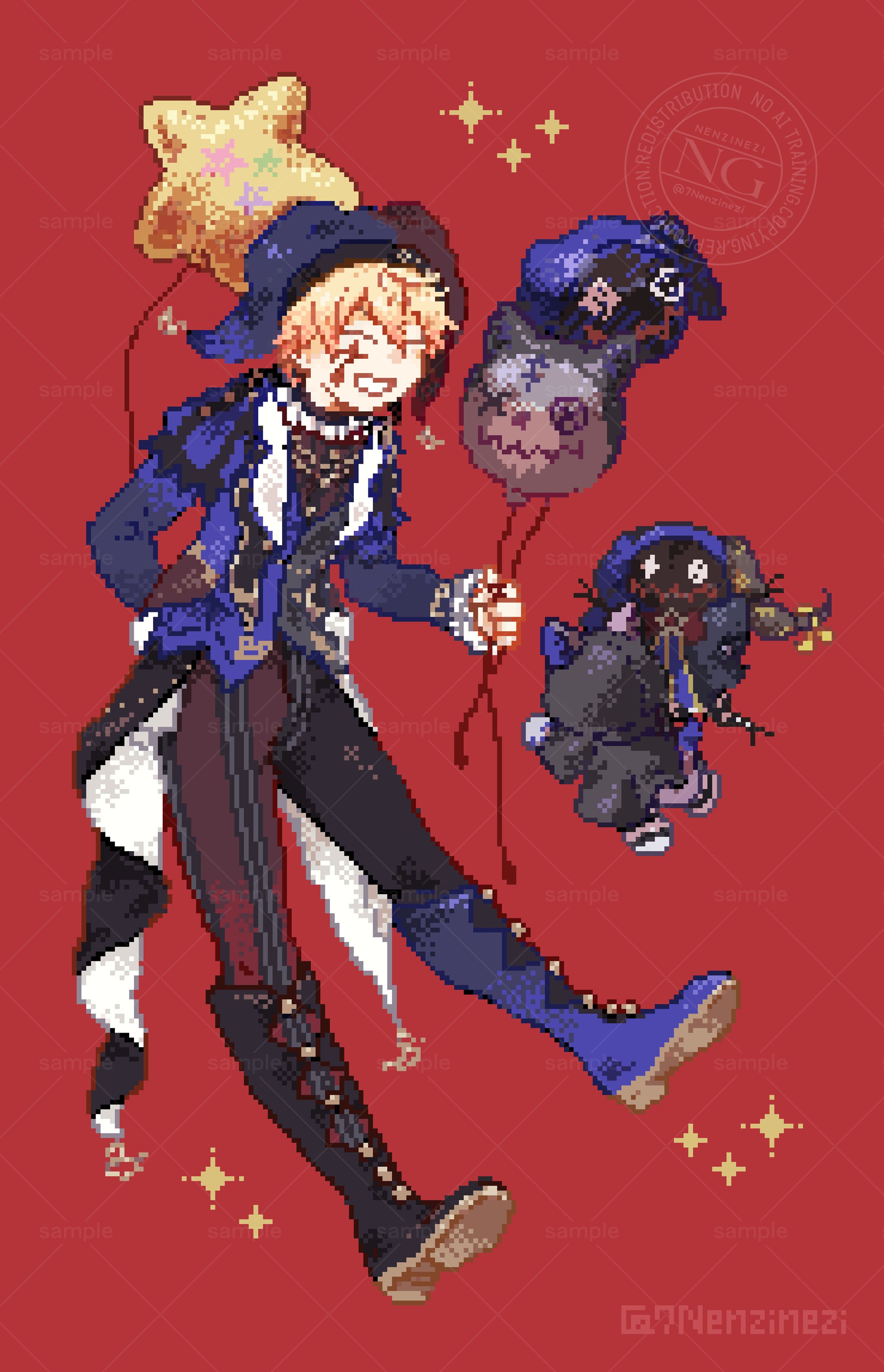 プロセカ 天馬司 等身ドット絵【FA】-1