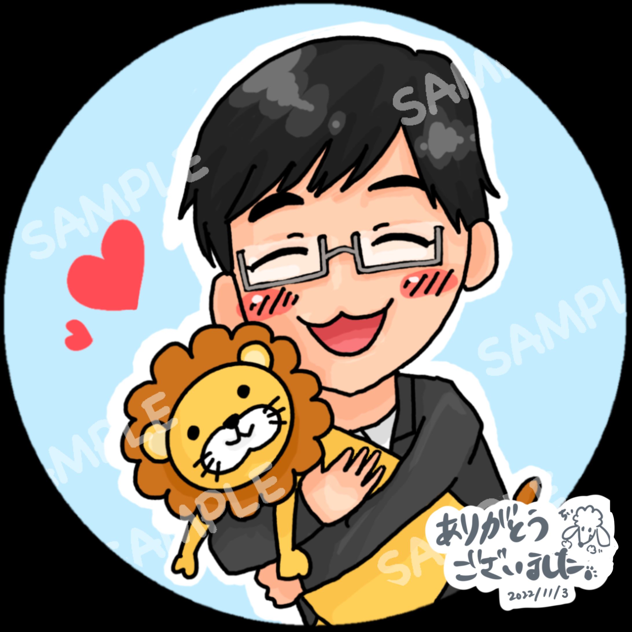 SNS用アイコン/ミニキャラ　ひまさん-1