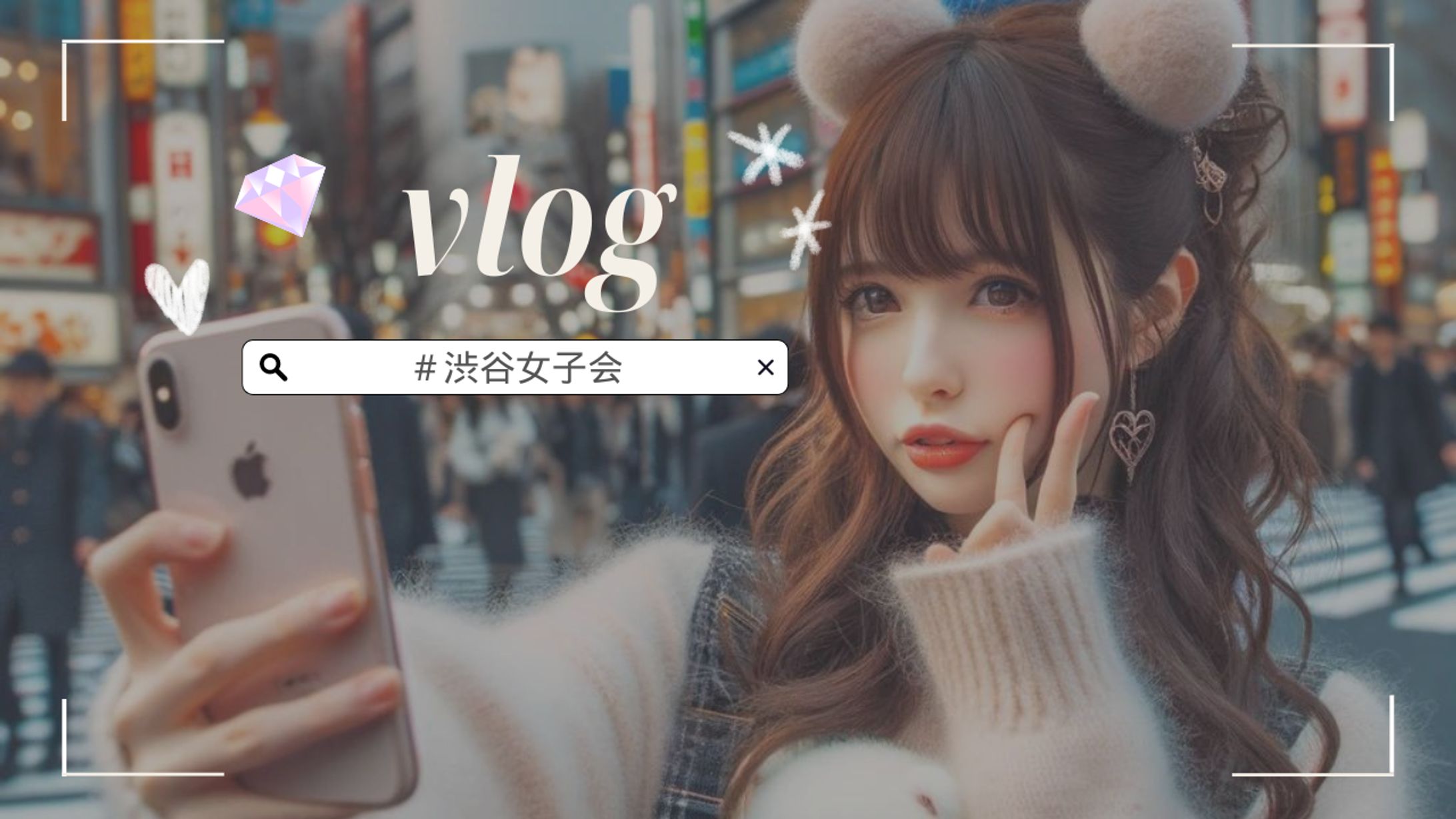 【YouTubeサムネ】渋谷女子会vlog-1