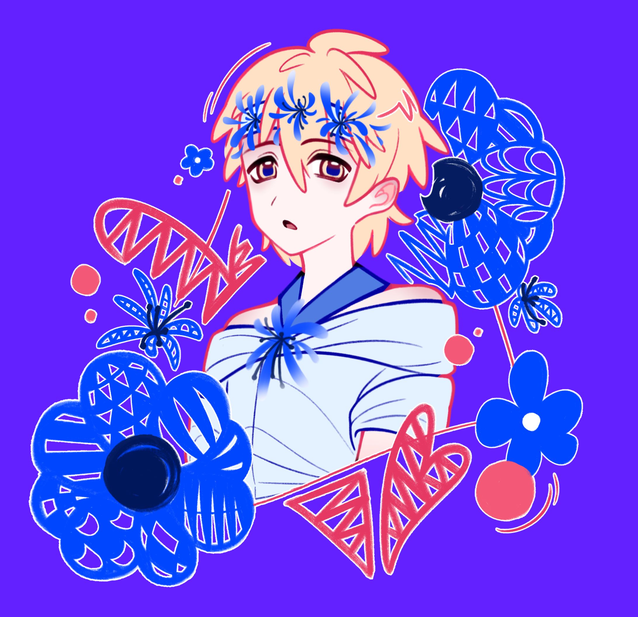 단색 일러스트 Simple color illust シップルイラスト-1