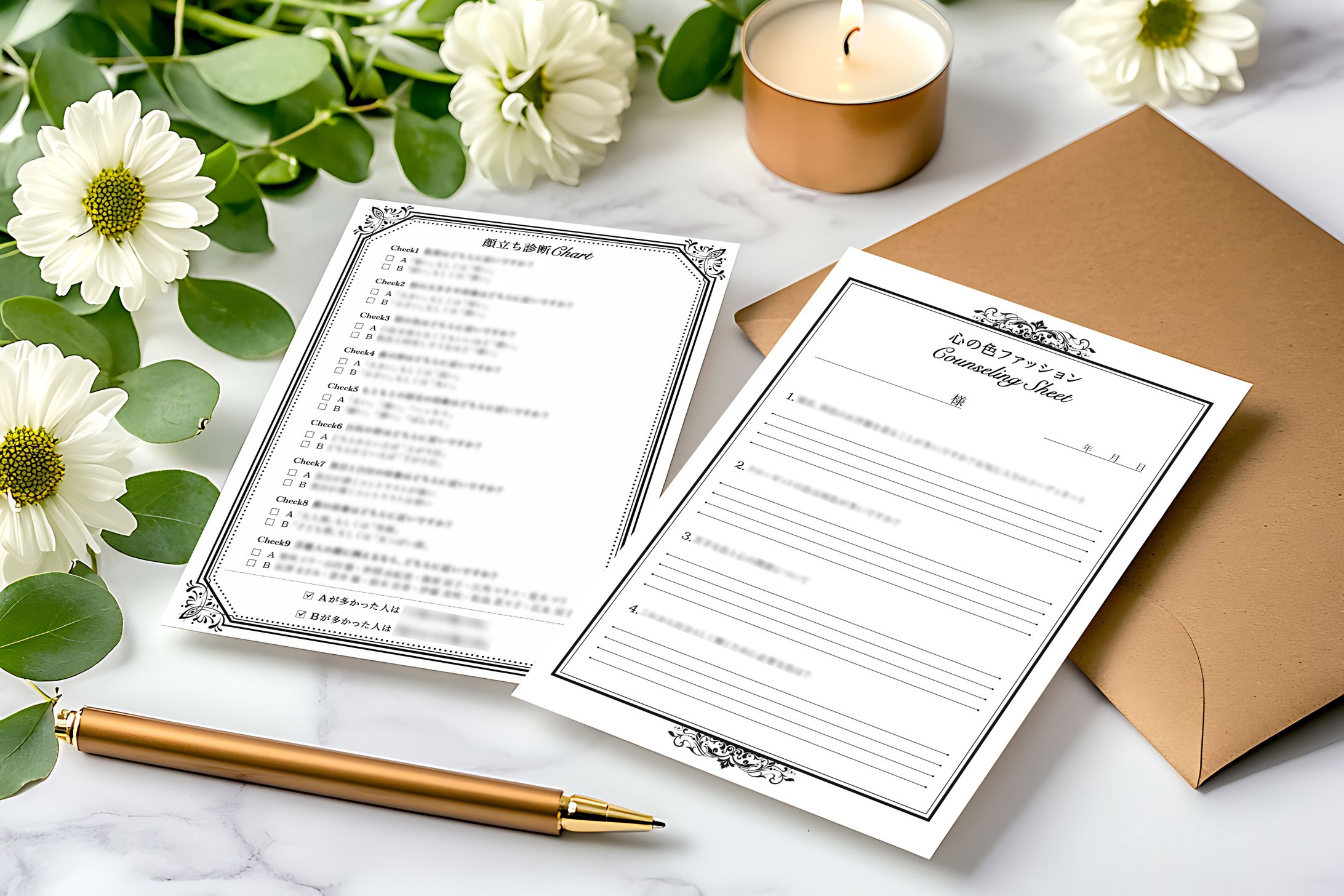 【カウンセリングツール】カウンセリングシート&診断チャート-1