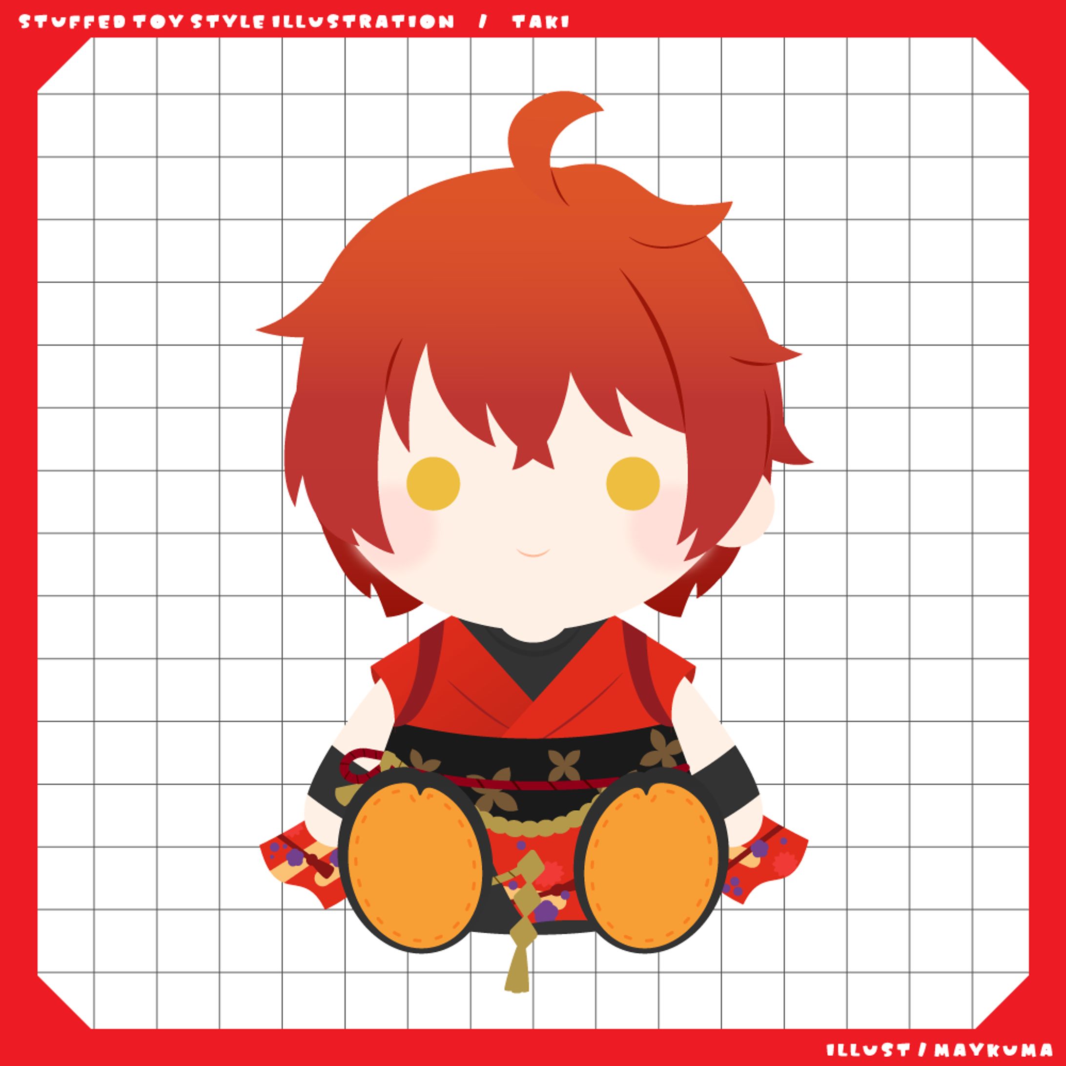 おすわりぬいぐるみイラスト / TAKI様-1