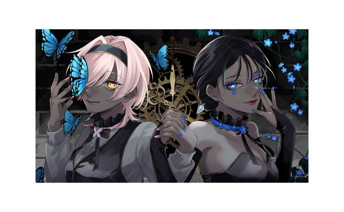 簪様、百軒カナリ様/歌ってみたイラスト