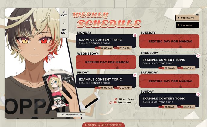 gifアニメ、schedule