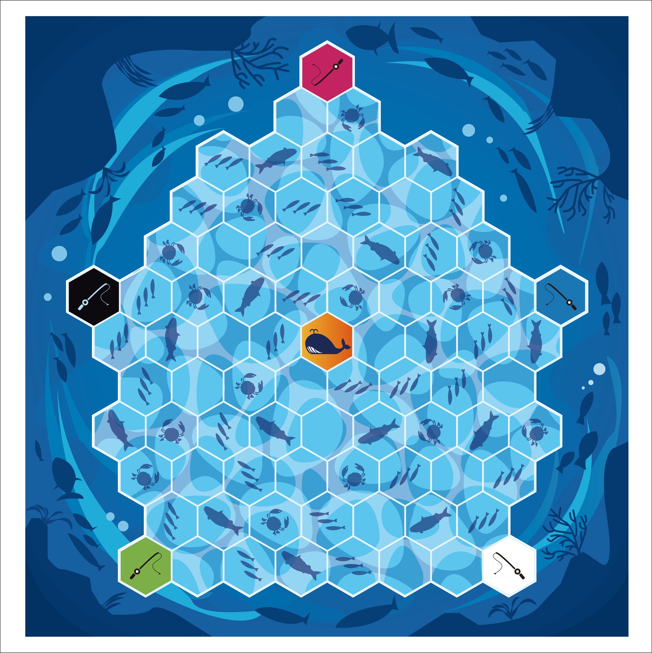 子供向けゲーム『おさかなフィッシング』ボードデザイン-1