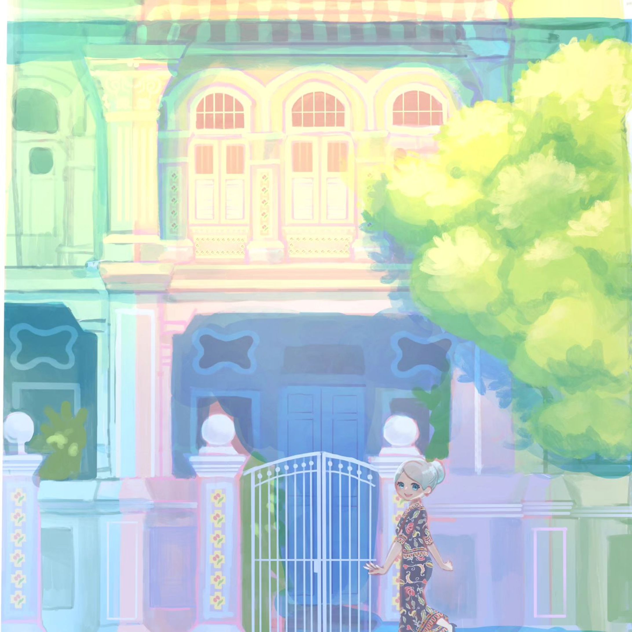 プラナカン建築　Peranakan architecture

#プラナカン建築　#peranakan Singapore　#architecture
#illustration  #アート #art #artwork #painting #그림  #イラスト好きと繋がりたい #kawaiiart #イラスト #绘画 #digitalillustration #いらすとぐらむ  #artstagram #dreamy #風景画 #landscapepainting #afternoon #landscape #風景 #풍경 #beautiful #世界の建築 #pastel-1