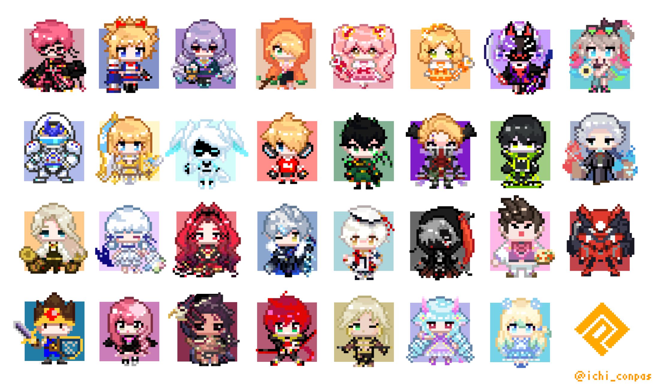 【ファンアート】＃コンパス　ドット絵-1