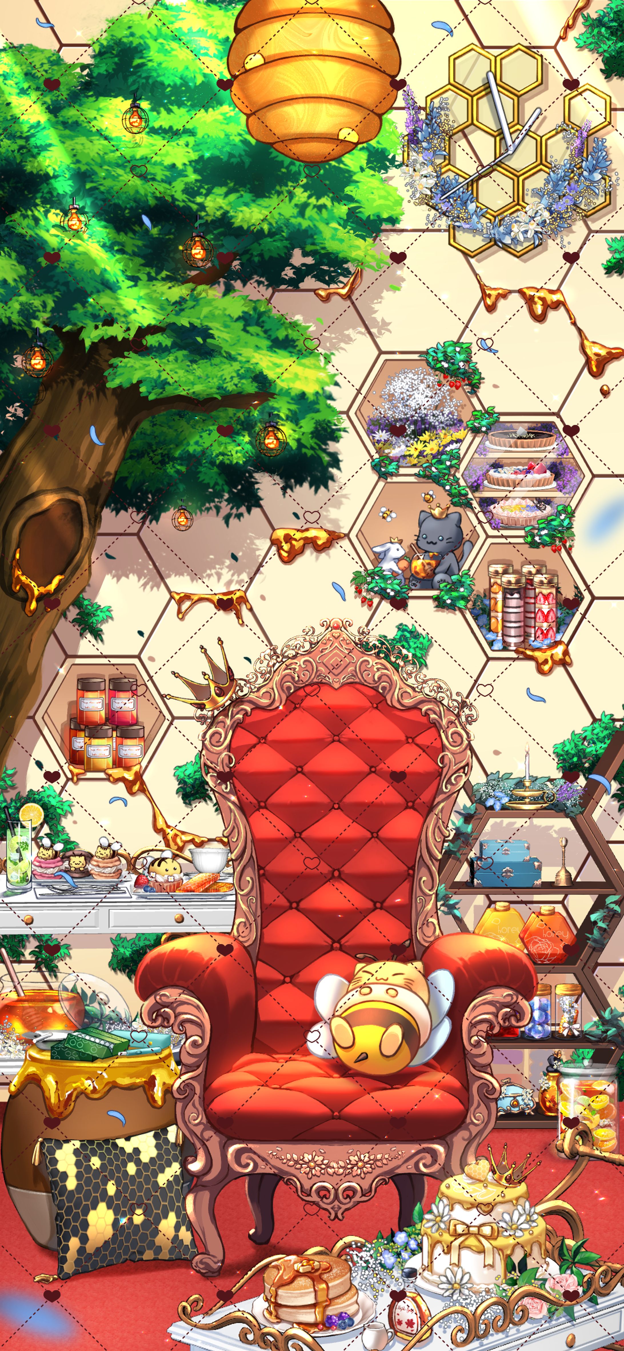 【ご依頼】胡蜂園みつ様　配信用背景イラスト-1