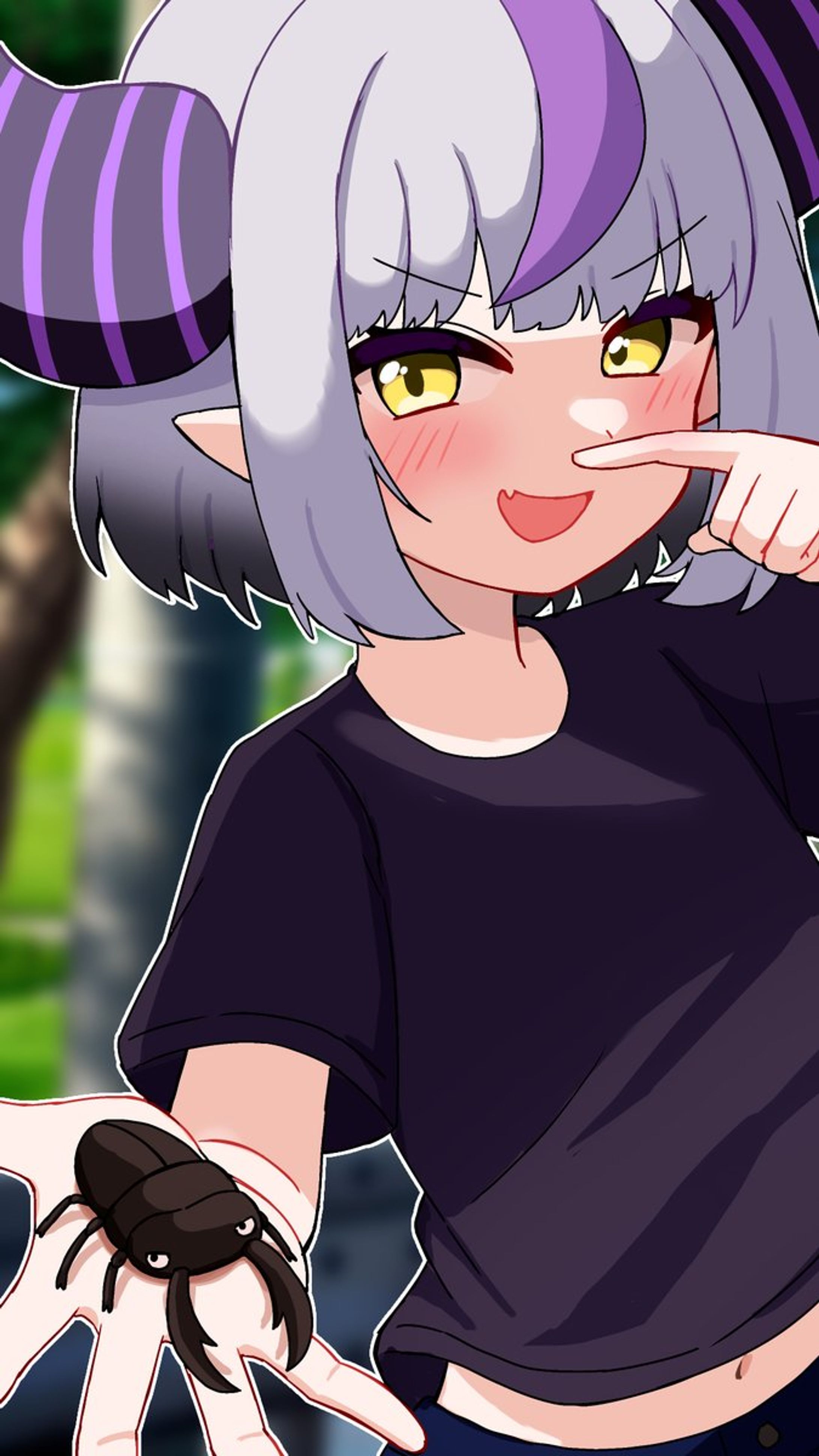 【ホロライブ所属】ラプラス・ダークネス様_イラストショート-1