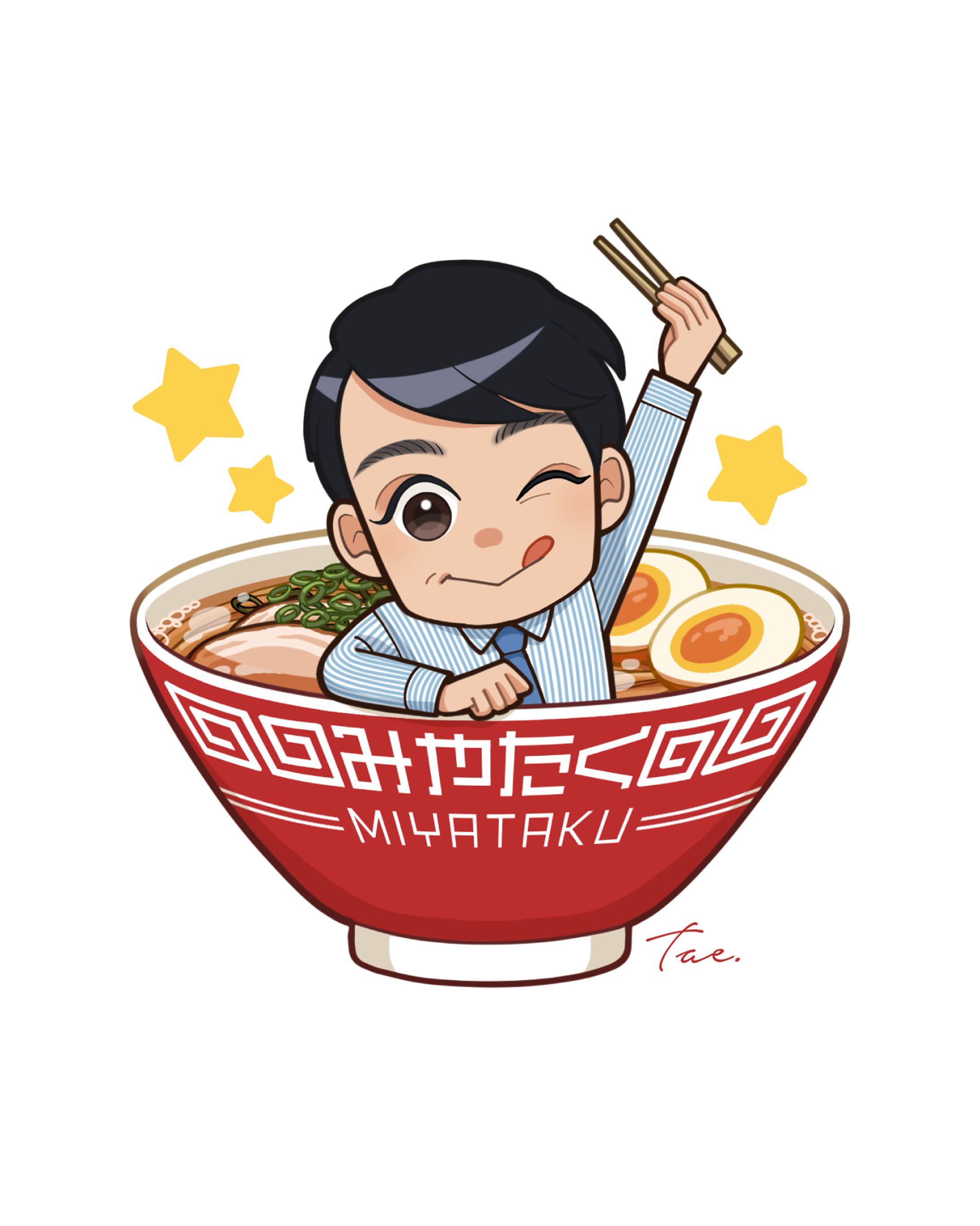 似顔絵名刺ステッカー-1