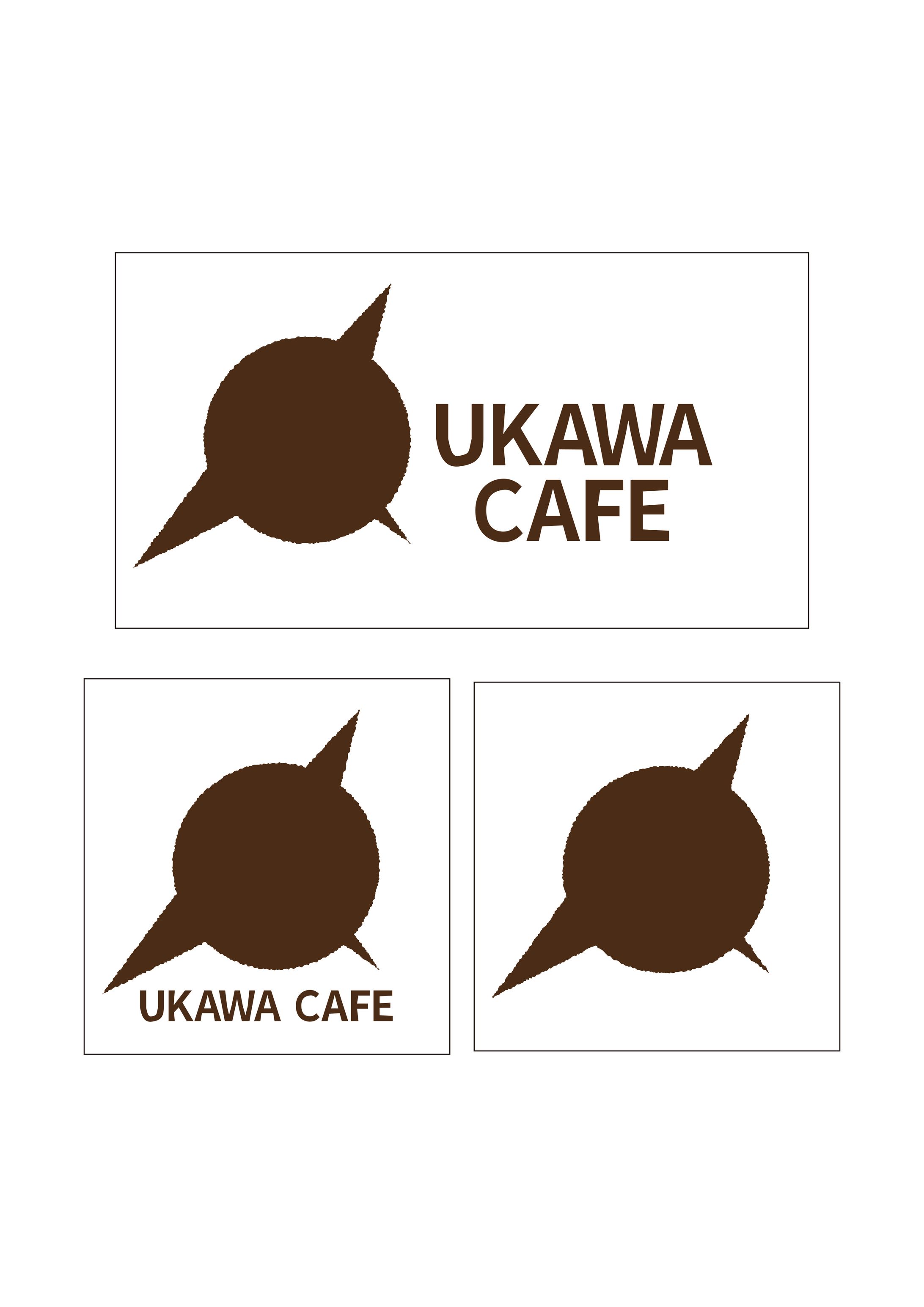 【自主制作】UKAWA  CAFE ロゴ＋ショップカード-1