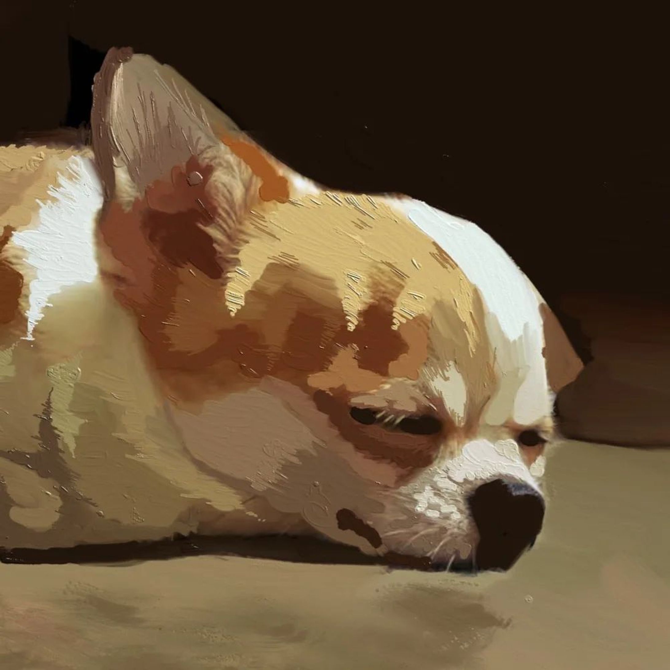 🐶💤

#犬
#dog
#うちのわんこ
#mydogiscutest
#犬好きな人と繋がりたい
#
#チワワ
#치와와
#cute
#Chihuahua
#강아지
#그림
#animal
#illustration
#sleepy
#うとうと
#art 
#狗
#painting
#digitalart
#動物
#アニマル
#oilpainting
#油絵
#アート 
#いらすとぐらむ
#イラスト好きと繋がりたい-1
