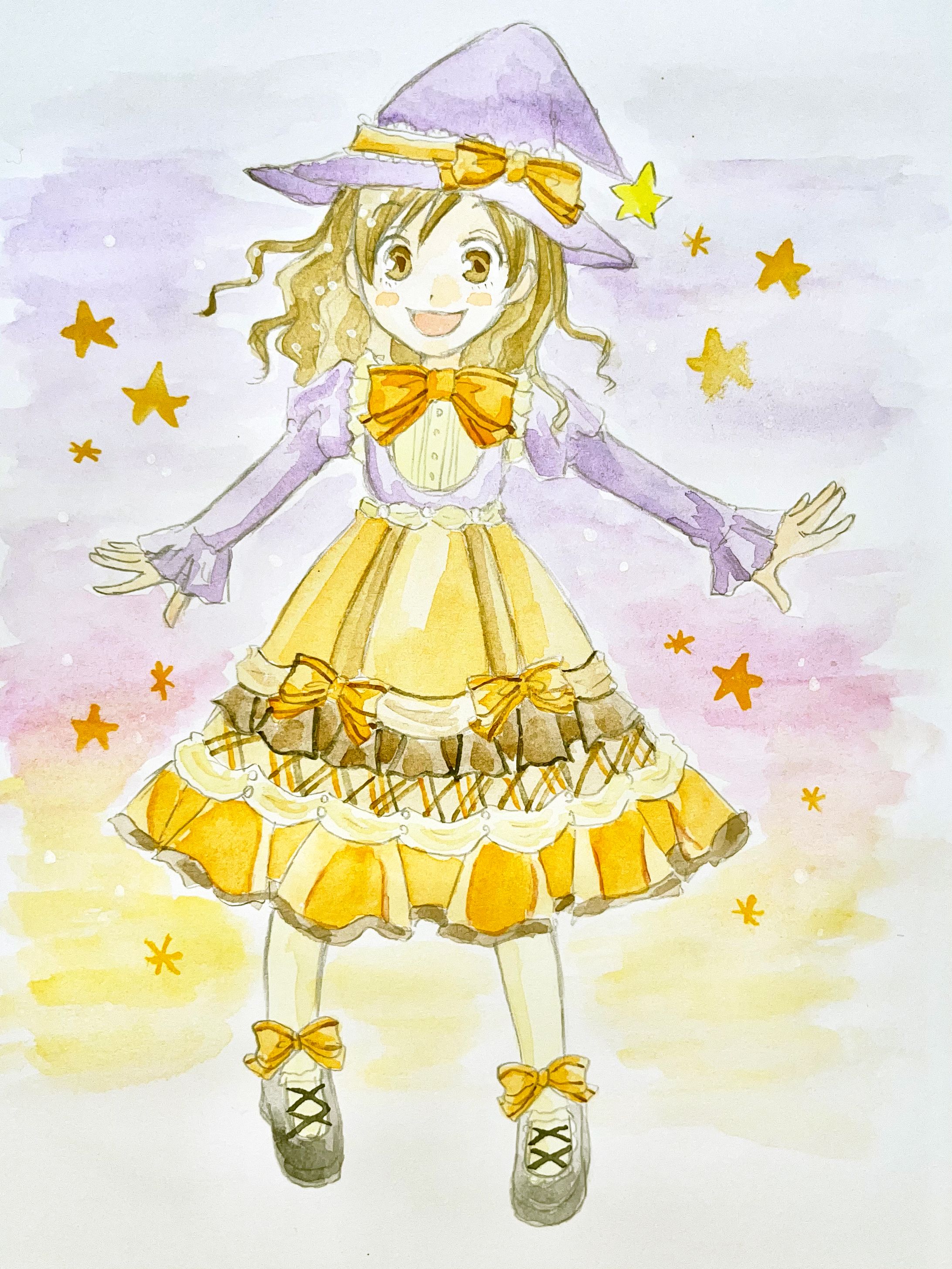水彩イラスト　ハロウィーン2022-1