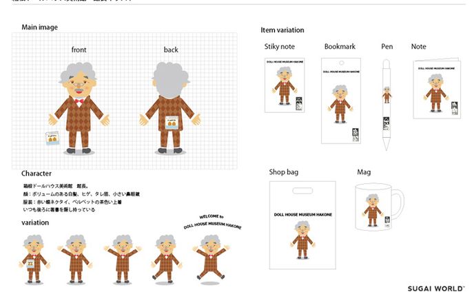 箱根ドールハウス美術館館長キャラクターデザイン