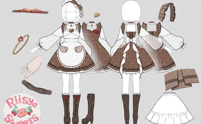 リーシャスウィーツ様　衣装デザイン