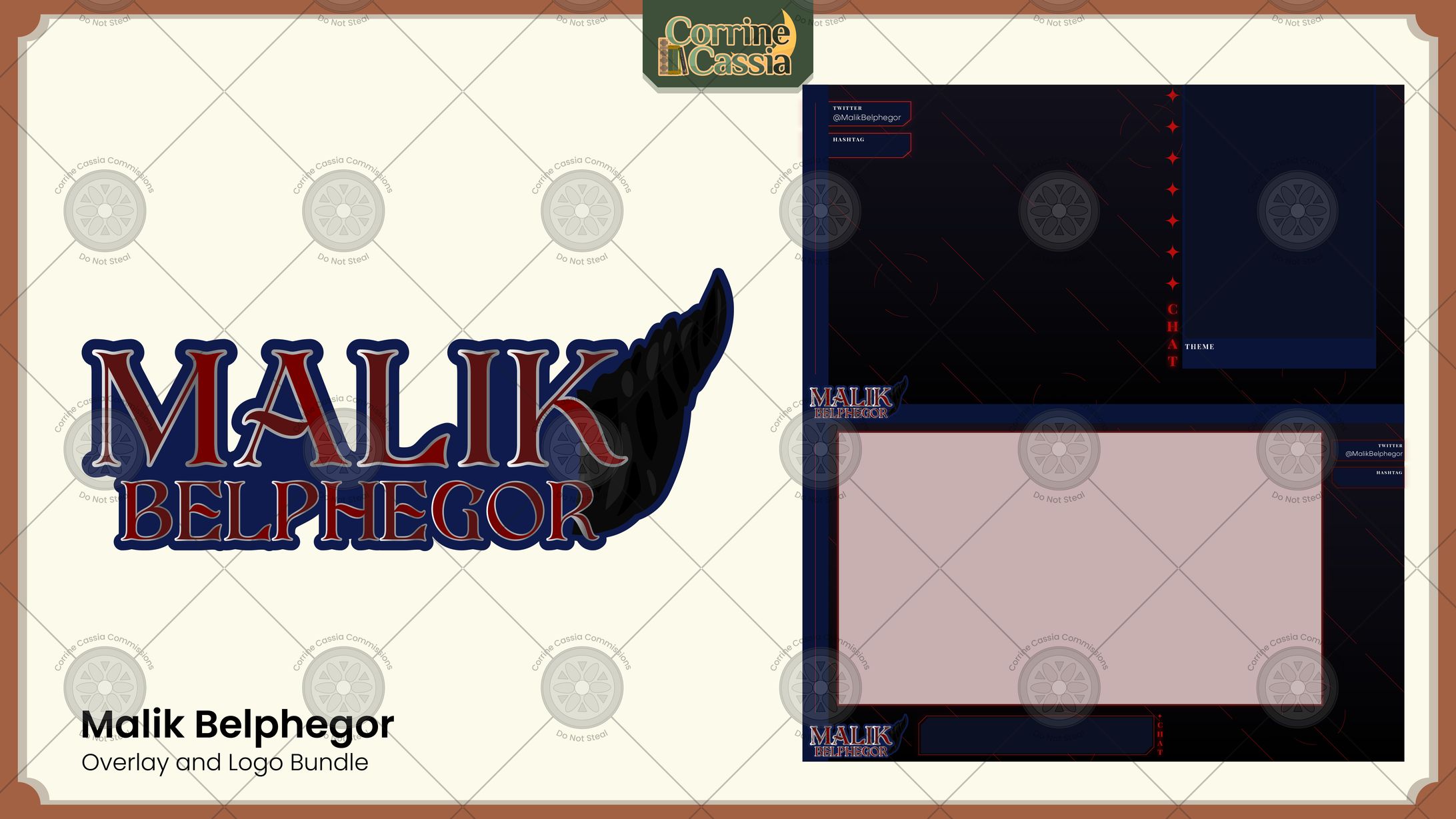 Malik Belphegor - Bundle of 2 Overlays and Logo-1