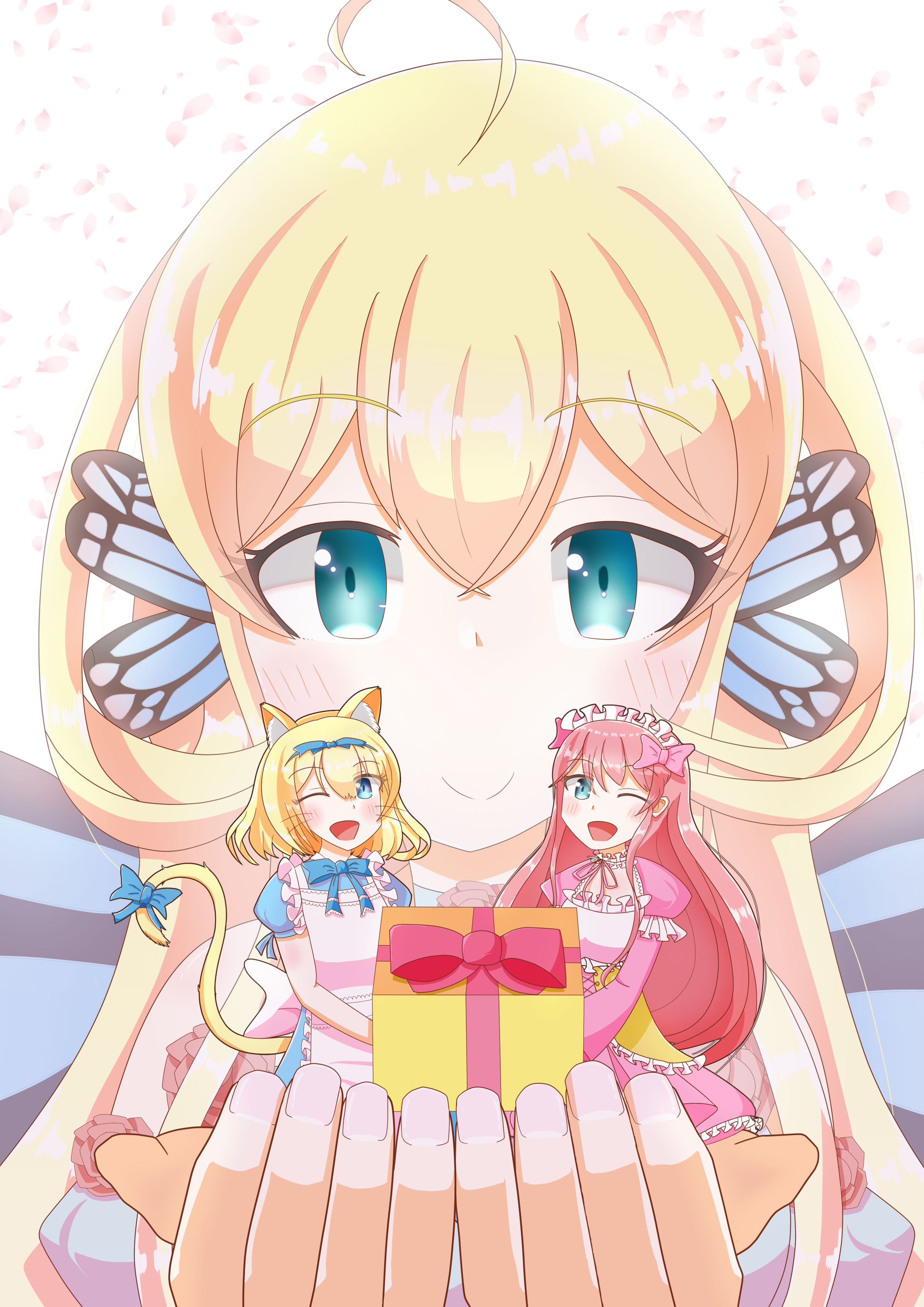 少女3人（体格差）-1