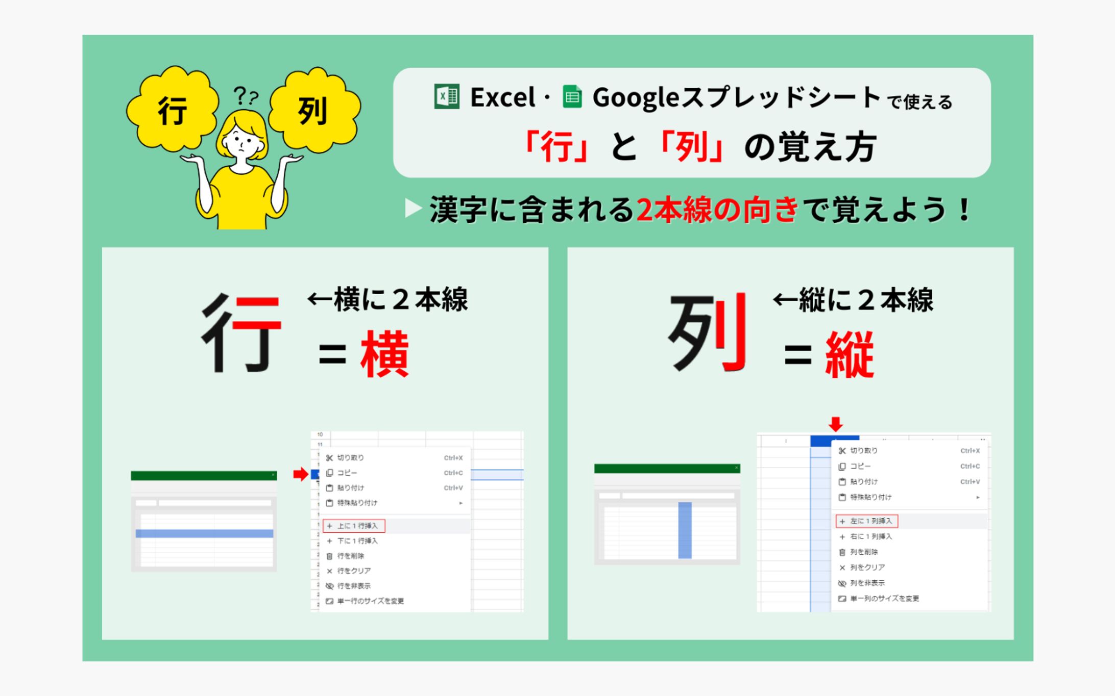 【図解】行と列の覚え方-1