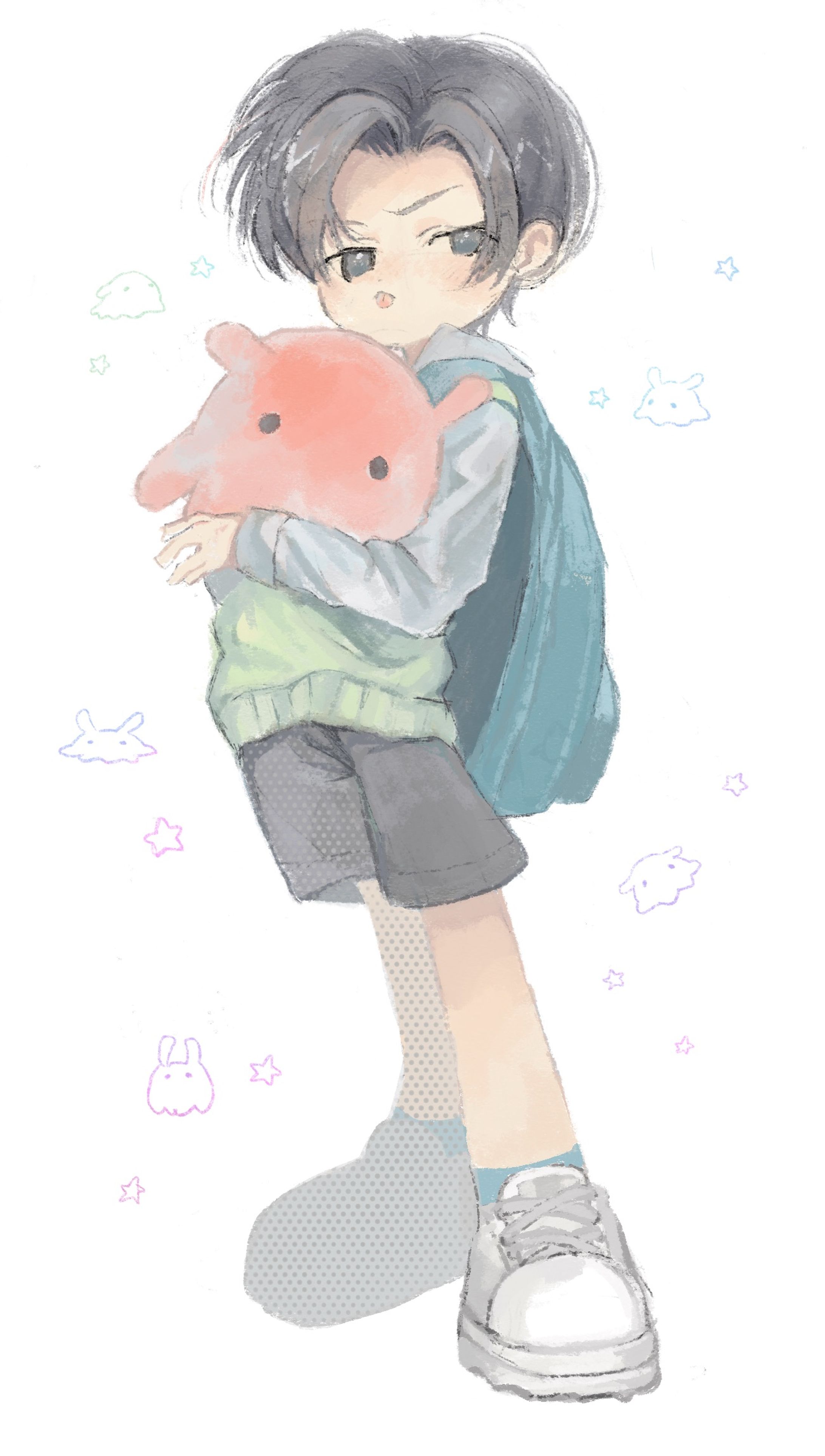 メンダコぬいぐるみの男の子-1