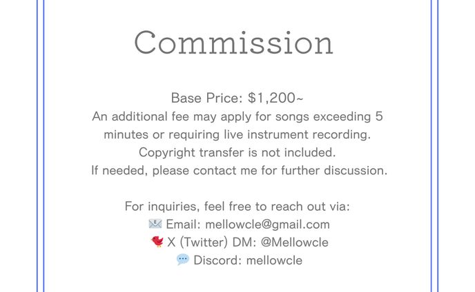 [Please Read First]Commission Information