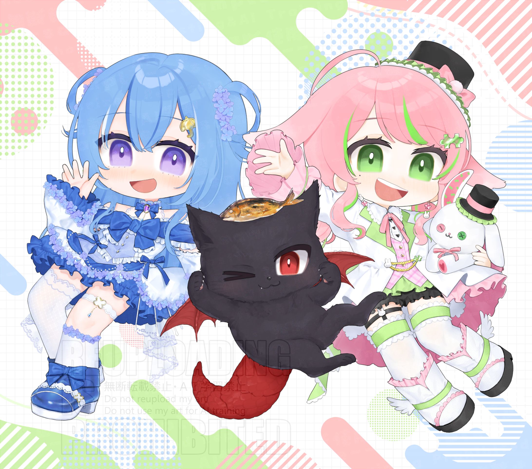 彗理様＆四葩ひさめ様＆鯖クロ様 一枚絵-1