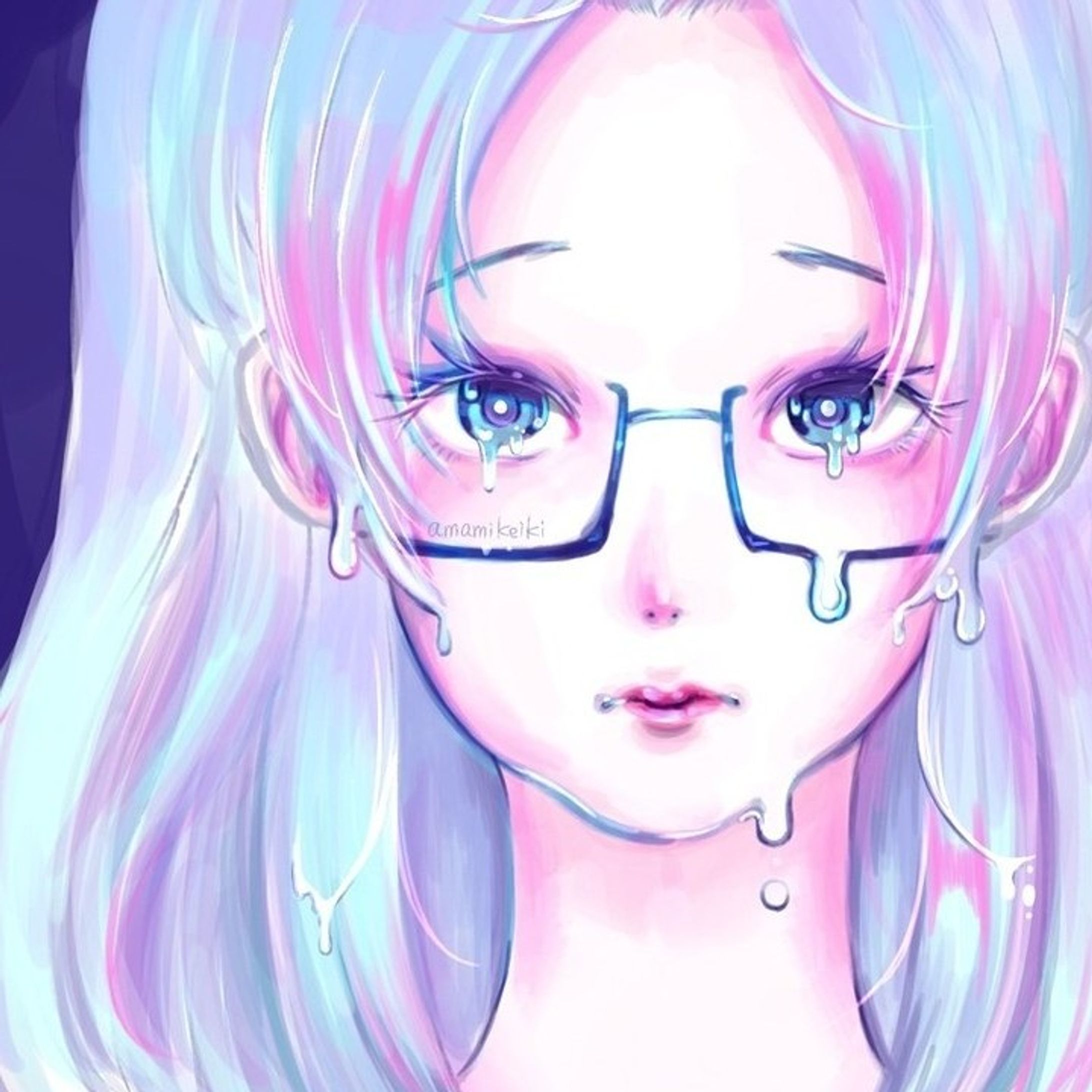 melting girl....
#illustration #digitalart #meltinggirl #crying 
#イラスト #イラストレーションアート #デジタルアート #メルティングガール-1